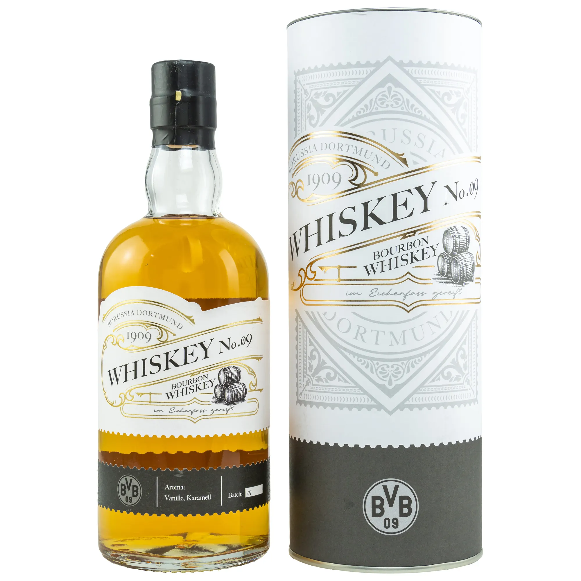 BVB Bourbon Whiskey 09 - Borussia Dortmund, New American Oak Cask, Batch No. 01, WeHa GmbH, 40%