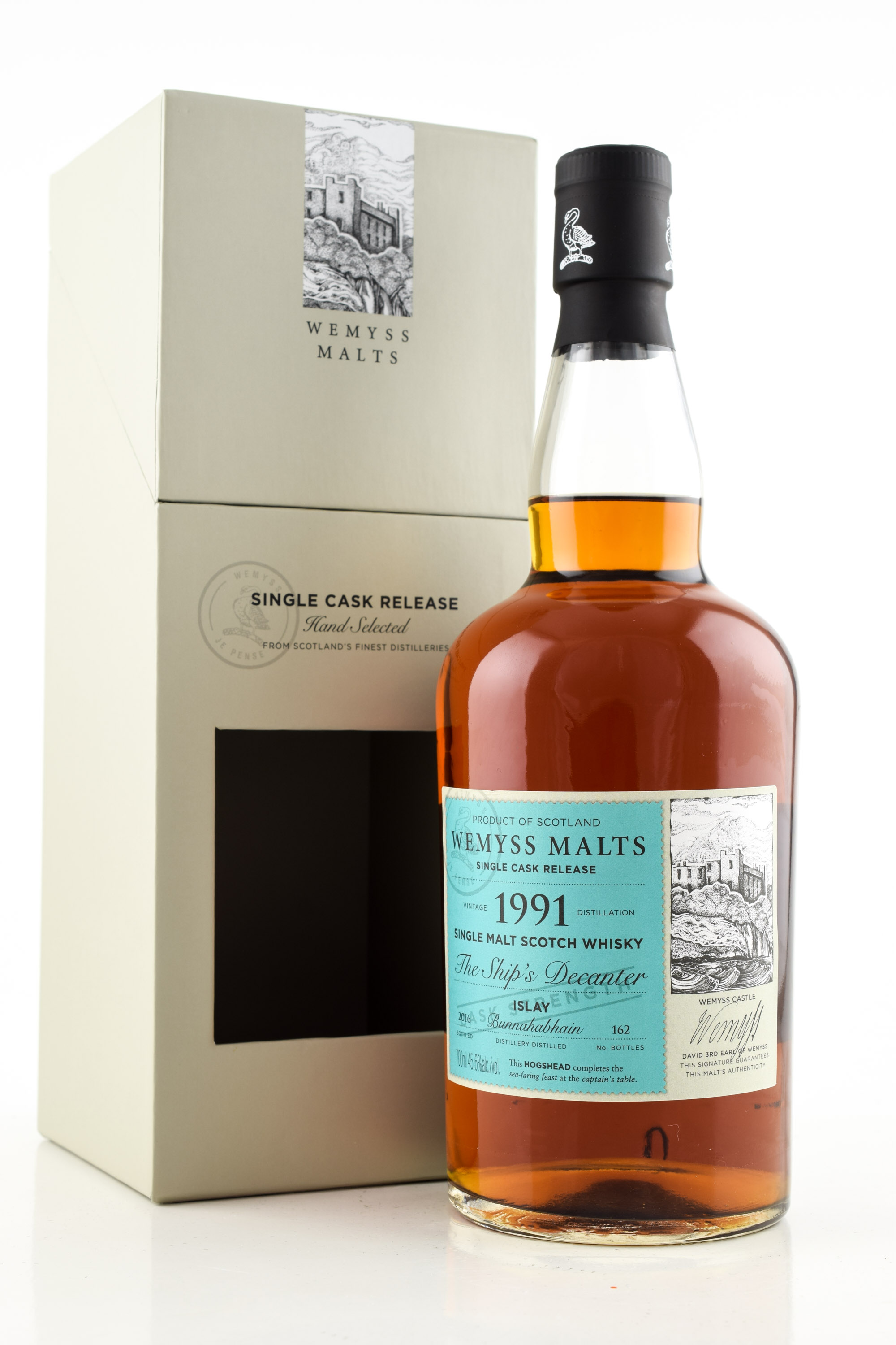 "The Ship's Decanter" 1991/2016 Sherry Hogshead Bunnahabhain Wemyss Malts 45,6%vol. 0,7l