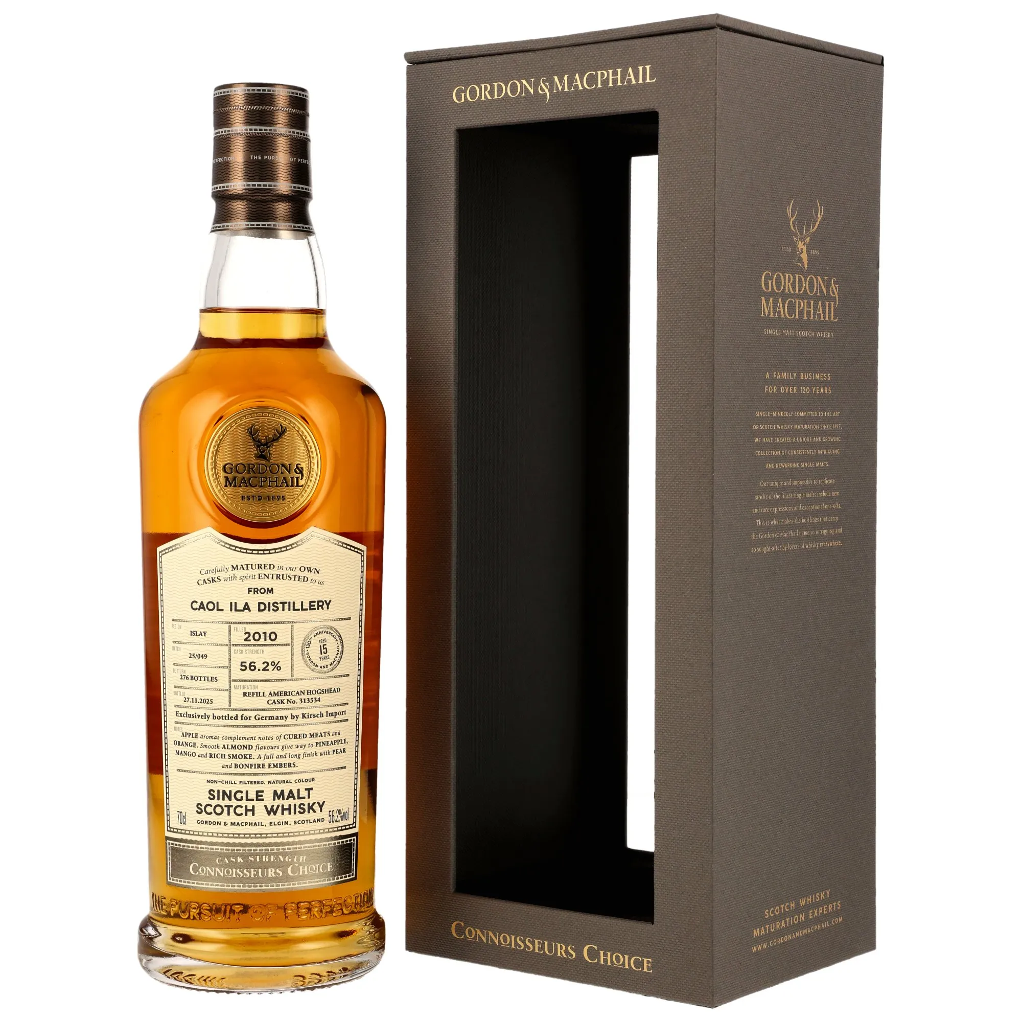 Caol Ila Connoisseurs Choice Cask Strength 15 Year Old, Refill American Hogshead Cask, Cask #313534, 2010, Gordon & MacPhail, 56.2%