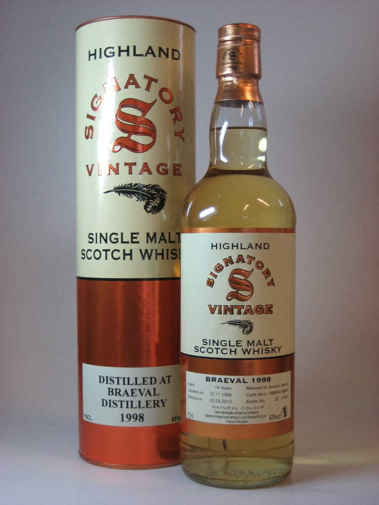 Braeval 14 Jahre 1998/2013 Bourbon Barrels Vintage Signatory 43%vol. 0,7l