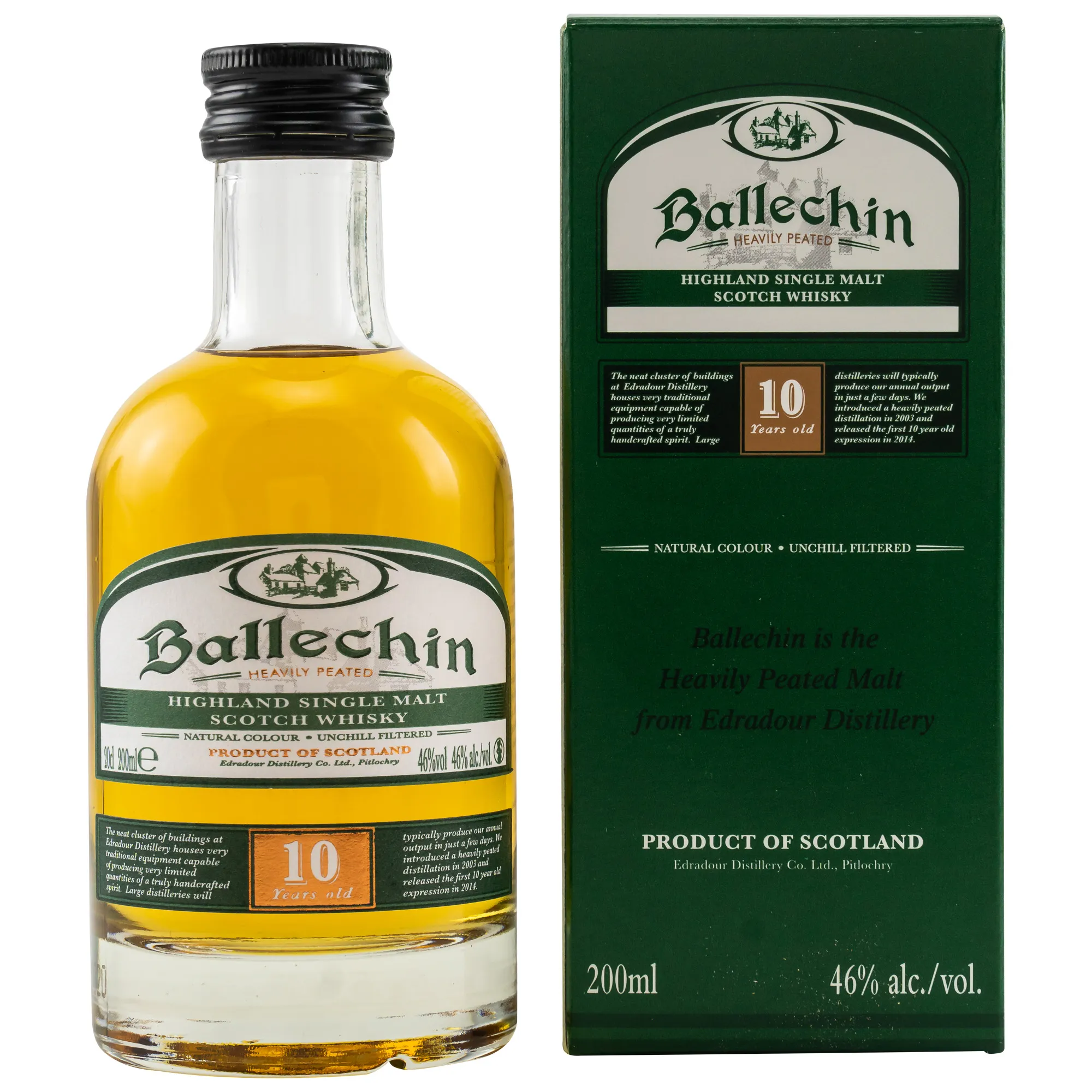 Ballechin 10 Year Old heavily peated - 200 ml