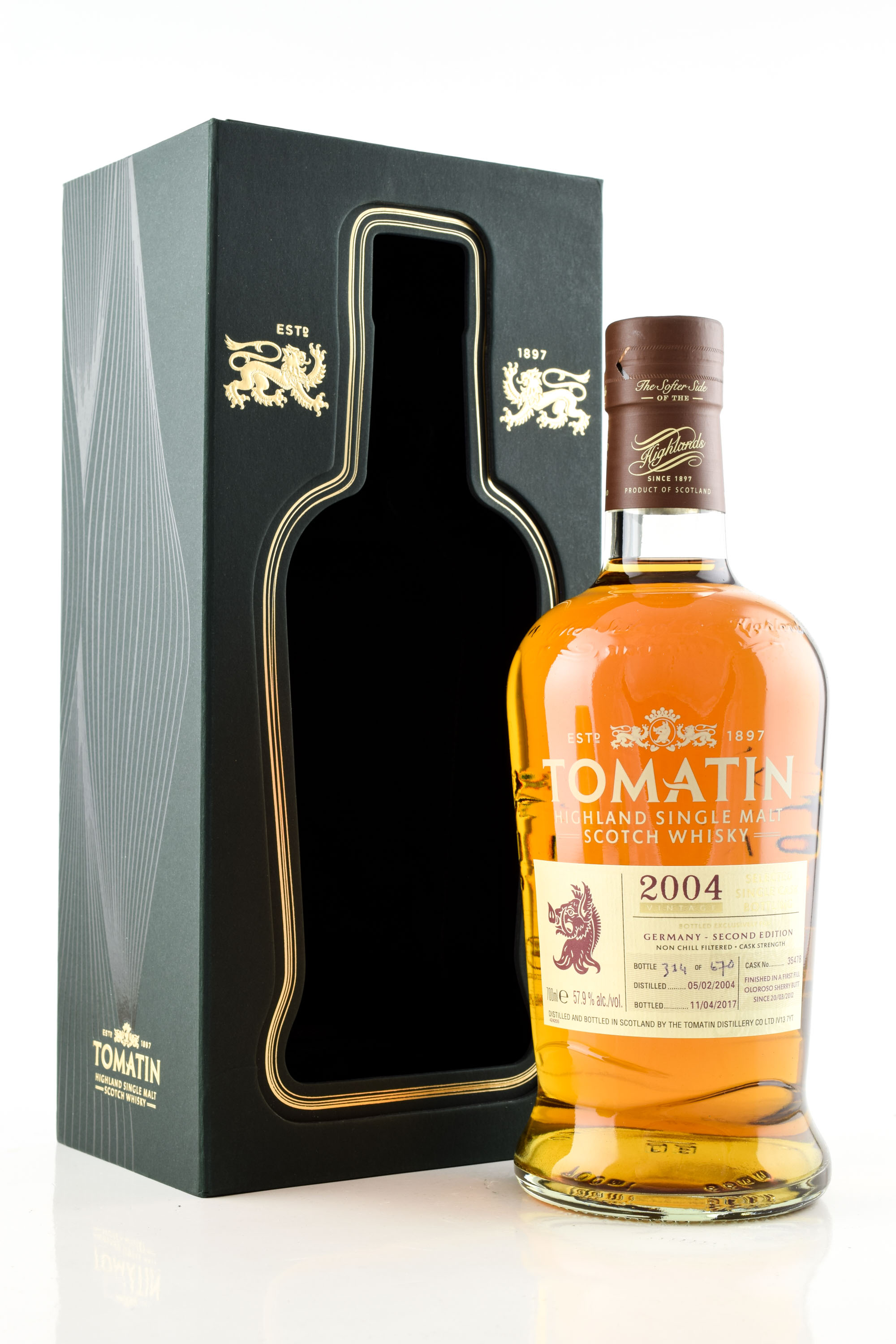 Tomatin Vintage 2004 Single Cask # 35478 for Germany 2nd Edition 57.9% vol. 0,7l