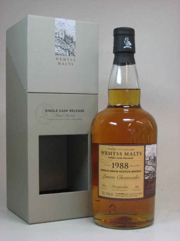 "Lemon Cheesecake" 1988/2014 Single Cask Invergordon Wemyss Malts 46%vol. 0,7l