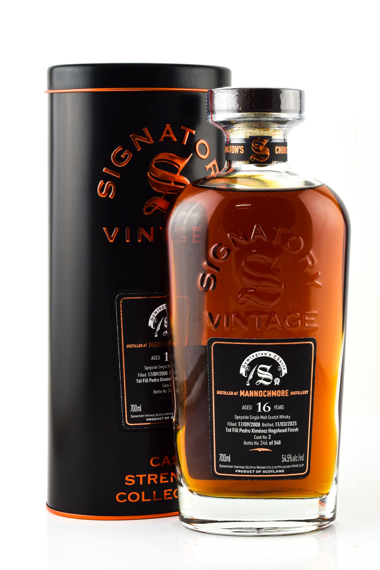 Mannochmore 16 Jahre 1st-fill Pedro Ximénez Sherry Hogshead #2 Finish Signatory Symington’s Choice