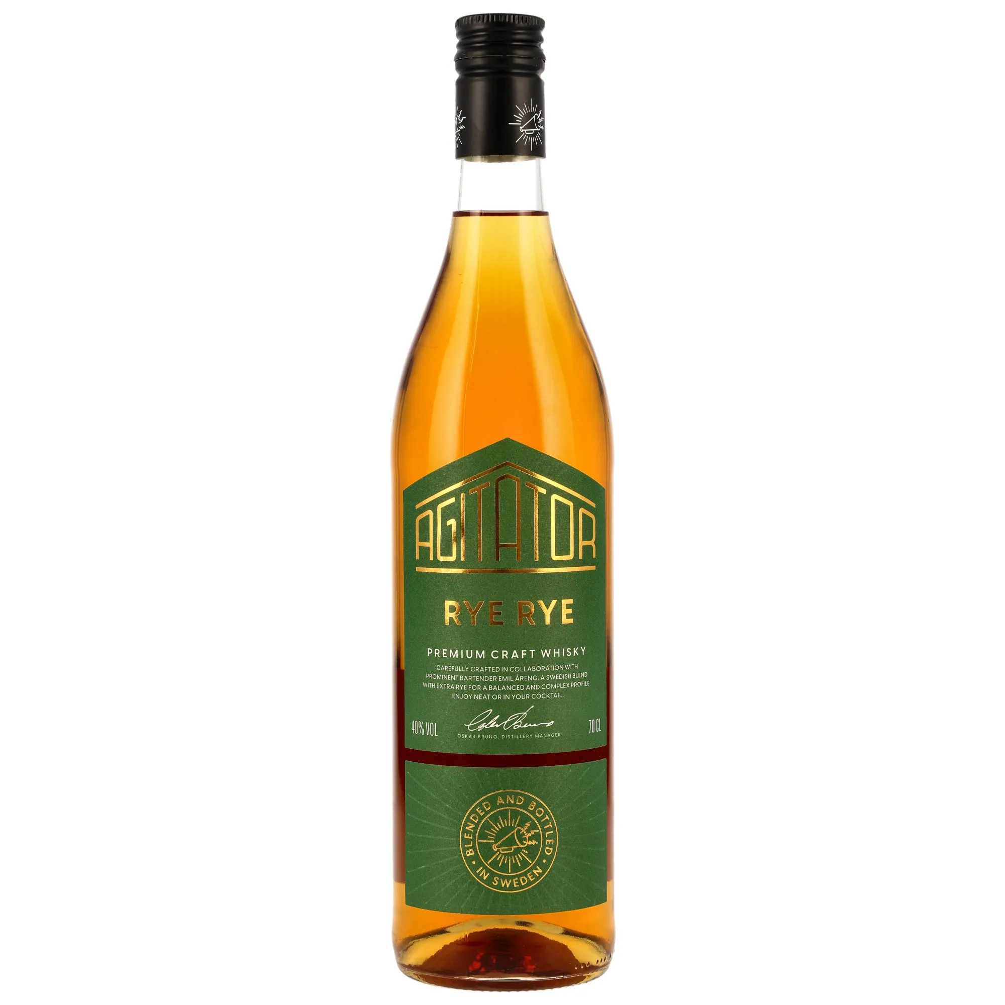 Agitator Whiskymakare Rye Rye, Virgin American Oak, Ex-Bourbon, Ex-Sherry & Chestnut Cask, 2024, 40%