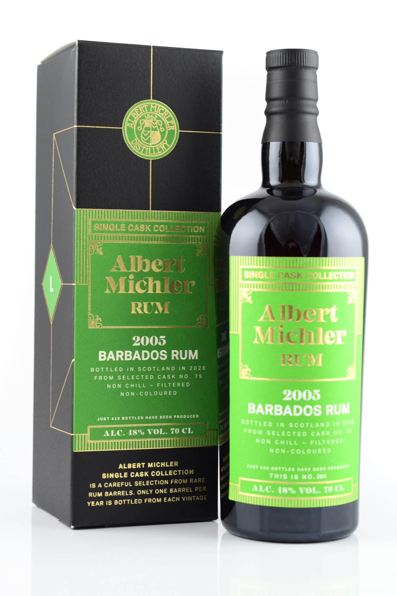 Albert Michler Single Cask Collection Barbados 2005/2020 48%vol. 0,7l
