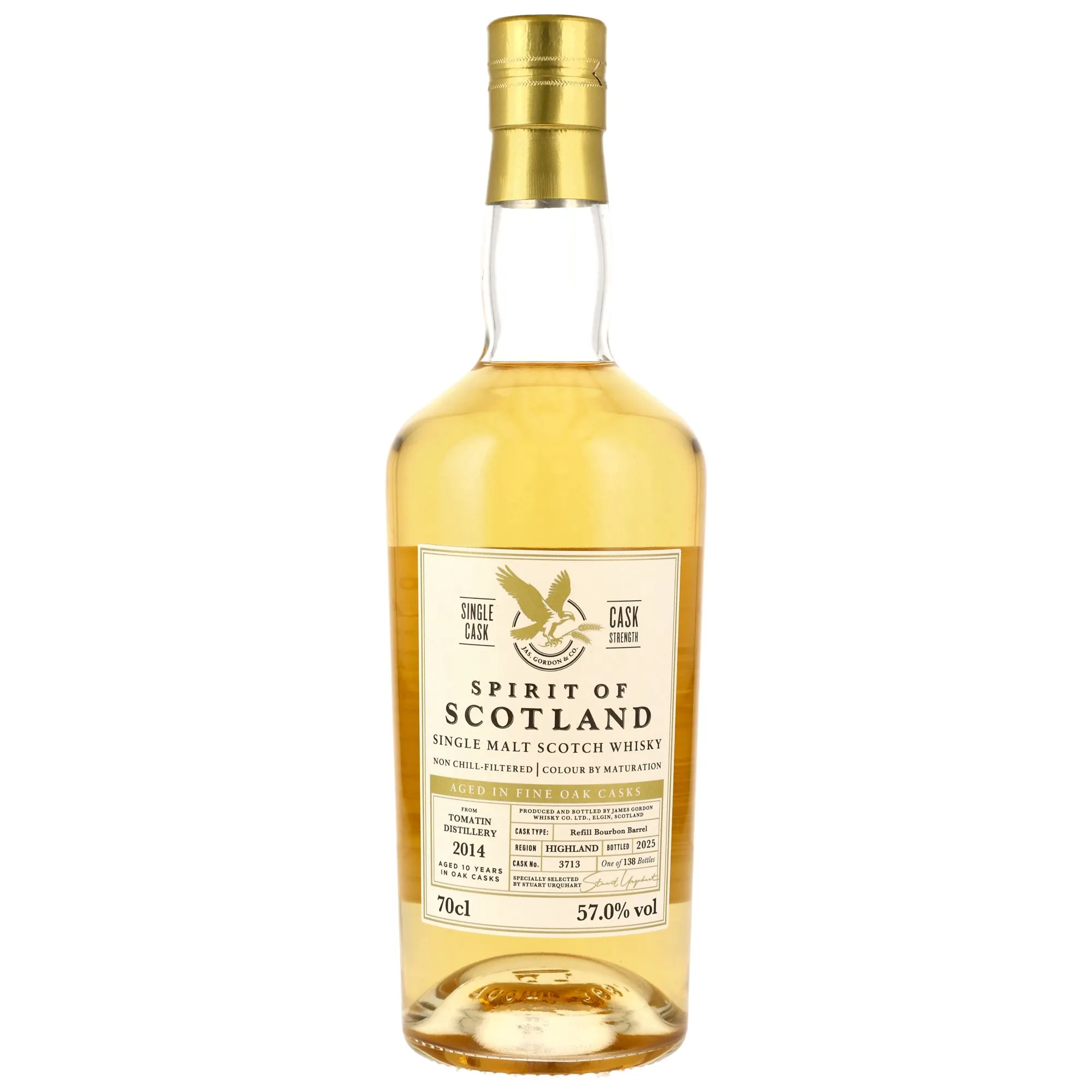 Tomatin 2014/2025 - 10 Jahre - Refill Bourbon Barrel #3713 - G&M Spirit of Scotland