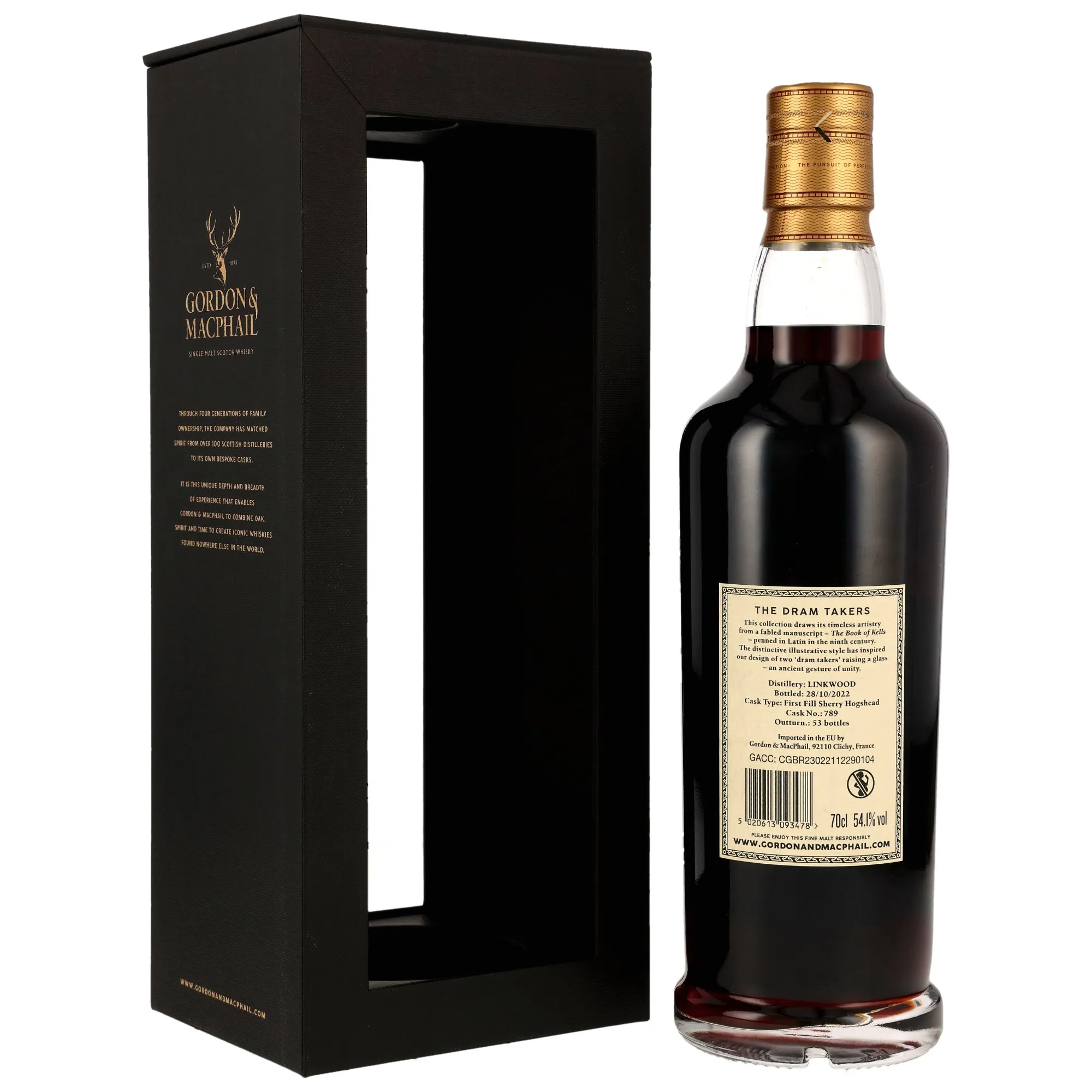 Linkwood 1966/2022 - 56 Jahre - 1st Fill Sherry Cask #789 - G&M The Dram Takers Collection