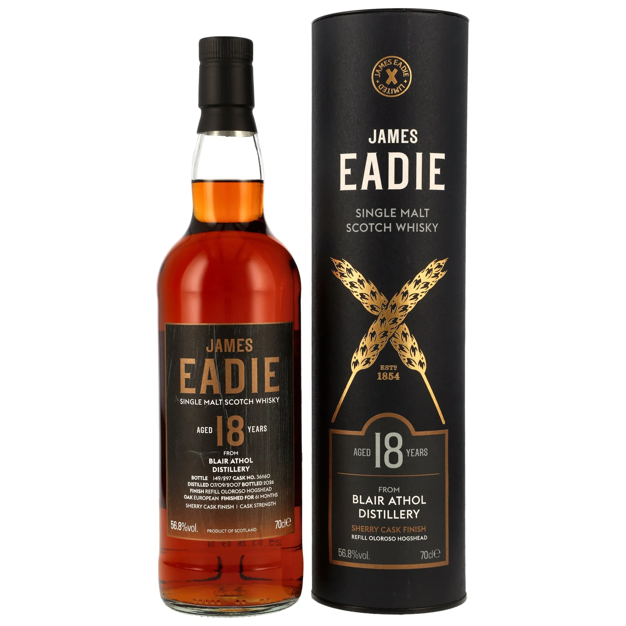 Blair Athol 2007/2026 - 18 Jahre - Refill Oloroso Sherry Hogshead Finish #361160 - James Eadie