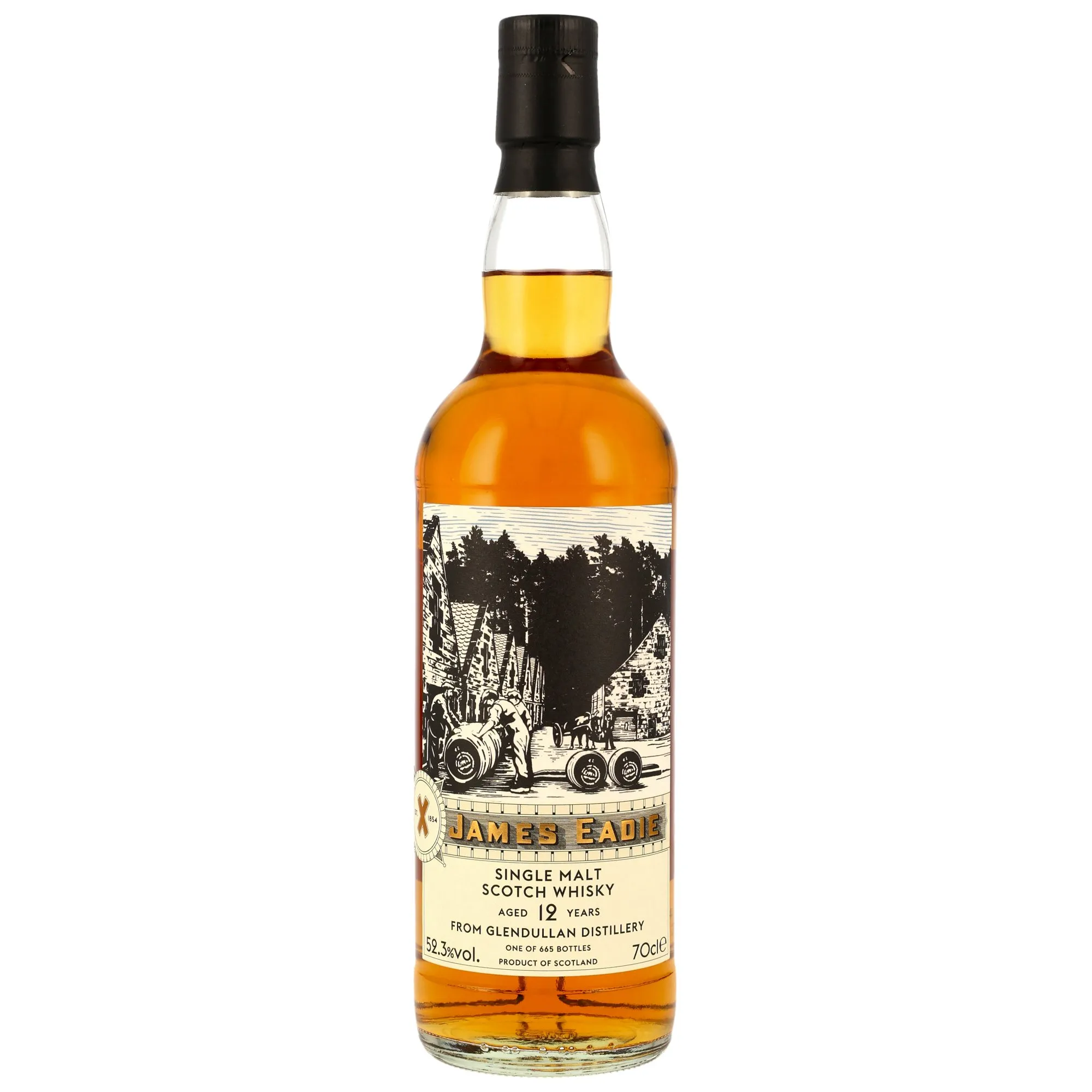 Glendullan Distilleries of Great Britain & Ireland 12 Year Old, Bourbon Cask, 2013, James Eadie, 52.3%