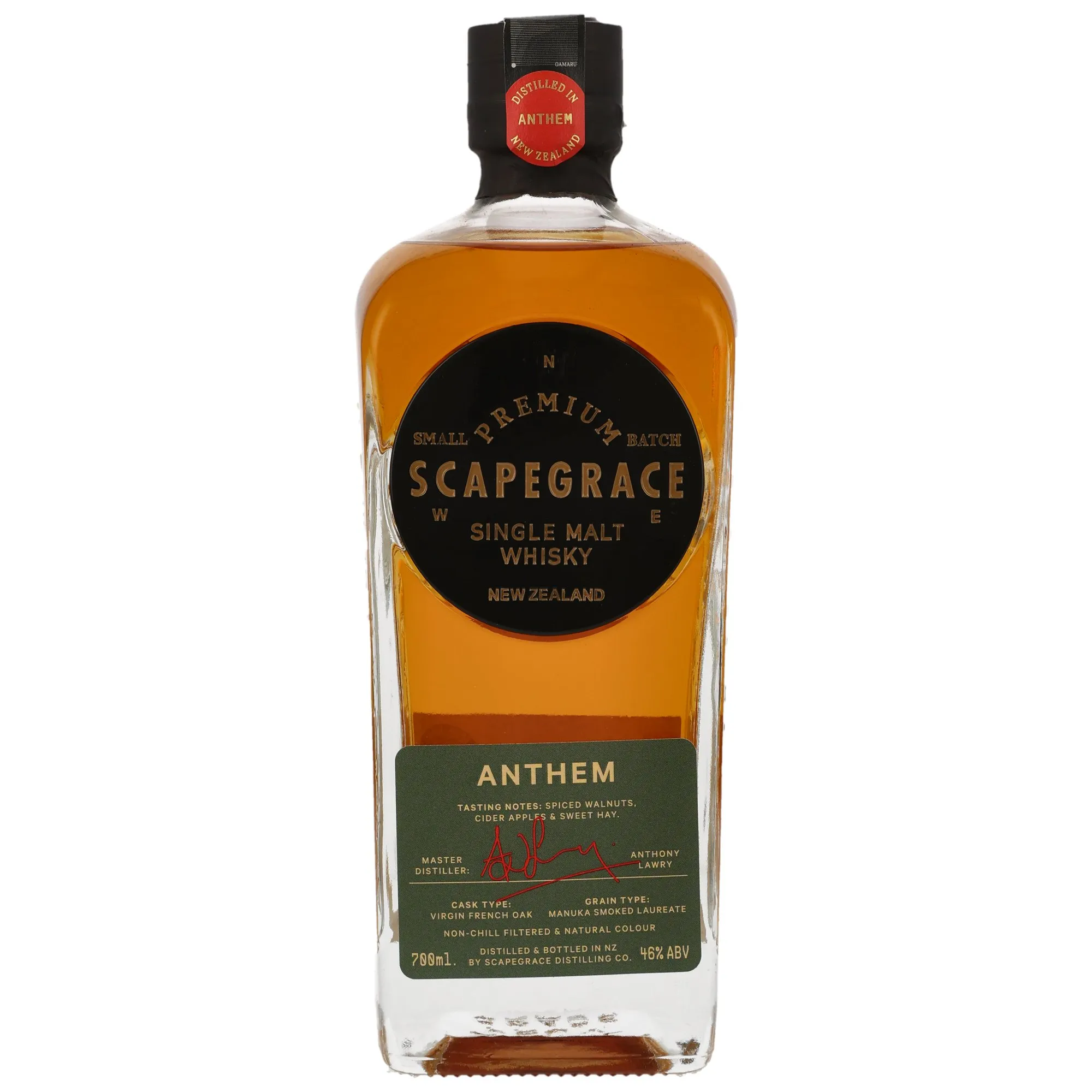 Scapegrace Anthem Small Batch, Virgin French Oak Cask, 46%