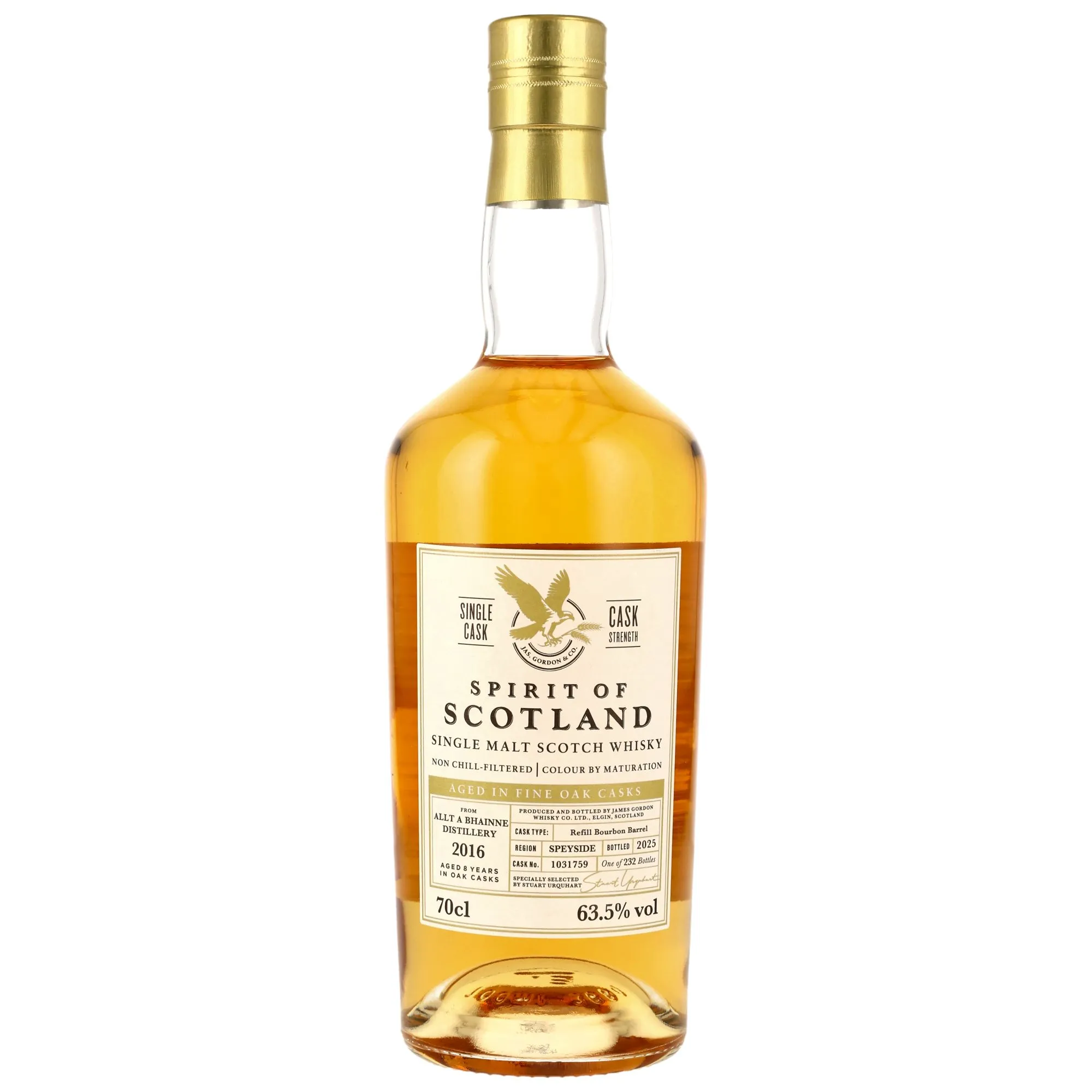 Allt A Bhainne 2016/2025 - 8 Jahre - Refill Bourbon Barrel #1031759 - G&M Spirit of Scotland