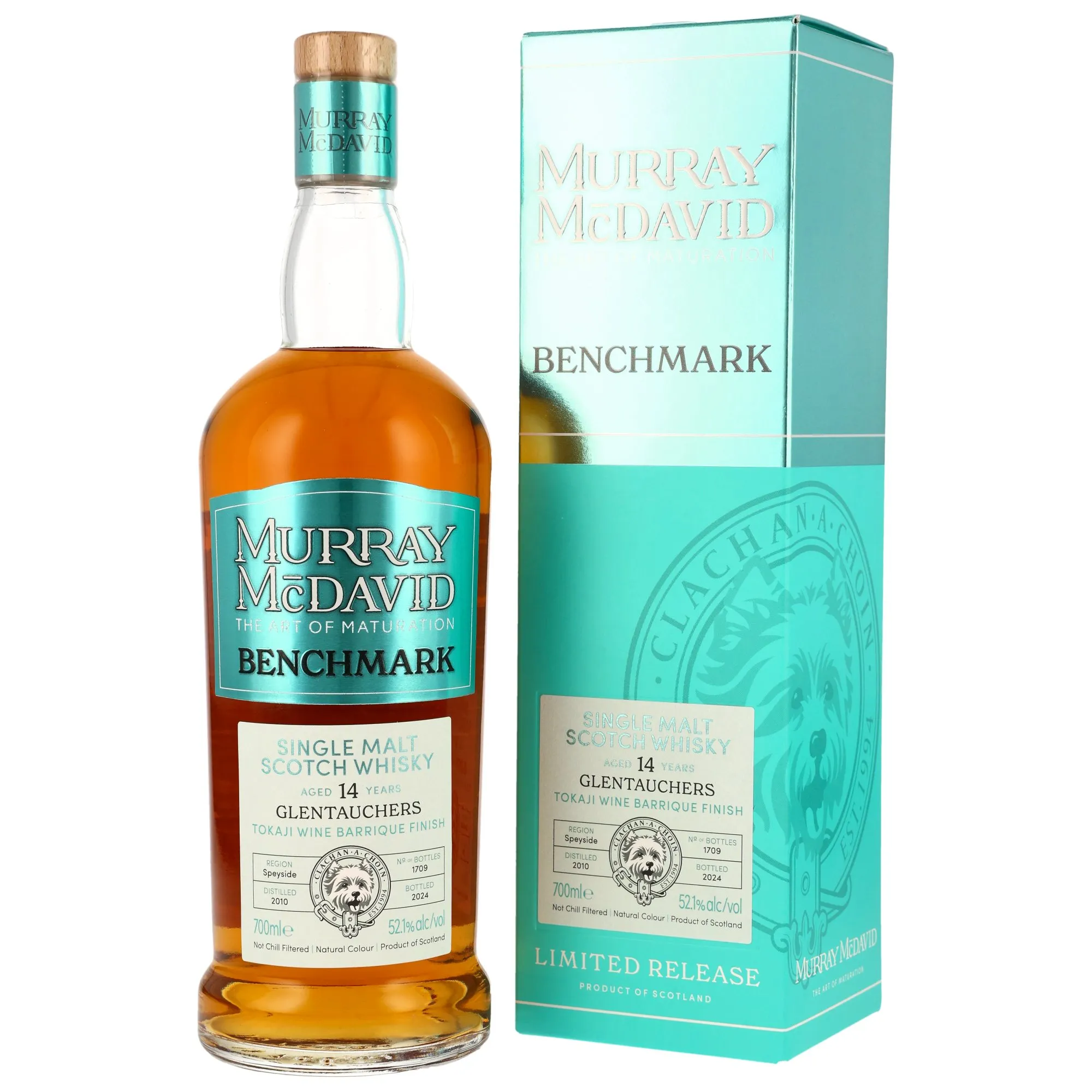 Glentauchers Benchmark 14 Year Old, Tokaji Wine Barrique Cask, Cask #1709, 2010, Murray McDavid, 52.1%