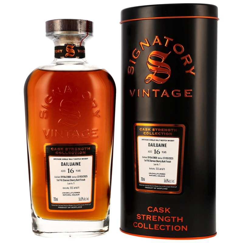 Dailuaine 16 Jahre 1st-fill Oloroso Sherry Butt #1 Signatory Cask Strength Coll.