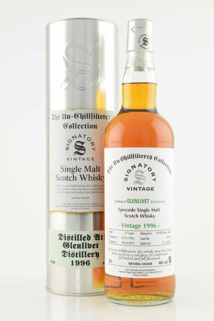 Glenlivet 17 Jahre 1996/2014 1st fill Sherry Butt #165161 Un-Chillfiltered Signatory 46%vol. 0,7l