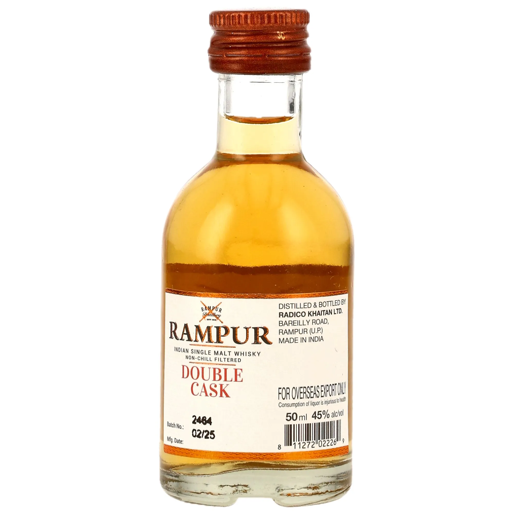 Rampur Single Malt Double Cask - Mini 0,05