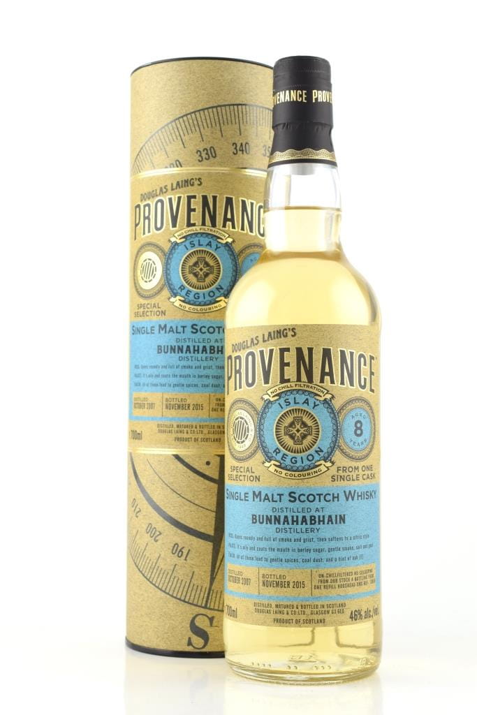 Bunnahabhain eight Year Old Refill Hogshead 2007/2015 Douglas Laing's provenance 46% vol. 0,7l Bunnahabhain eight Year Old Refill Hogshead 2007/2015 Douglas Laing's provenance 46% vol. 0,7l