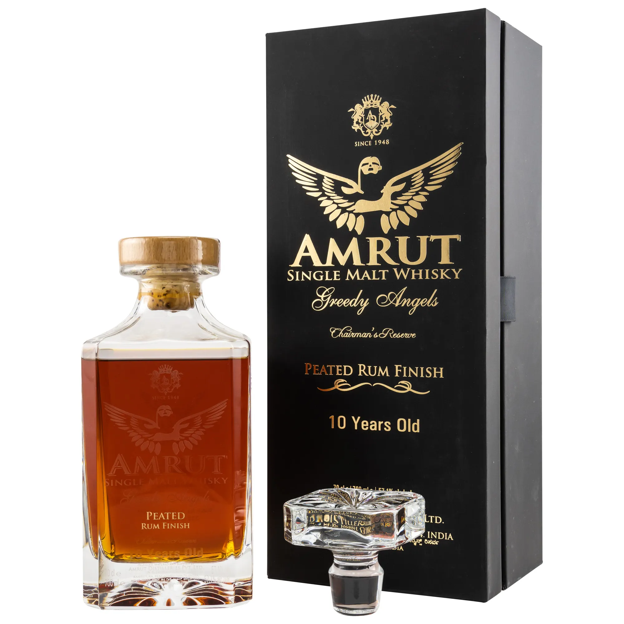 Amrut 10 Jahre Greedy Angels - Peated Rum Finish (2019)
