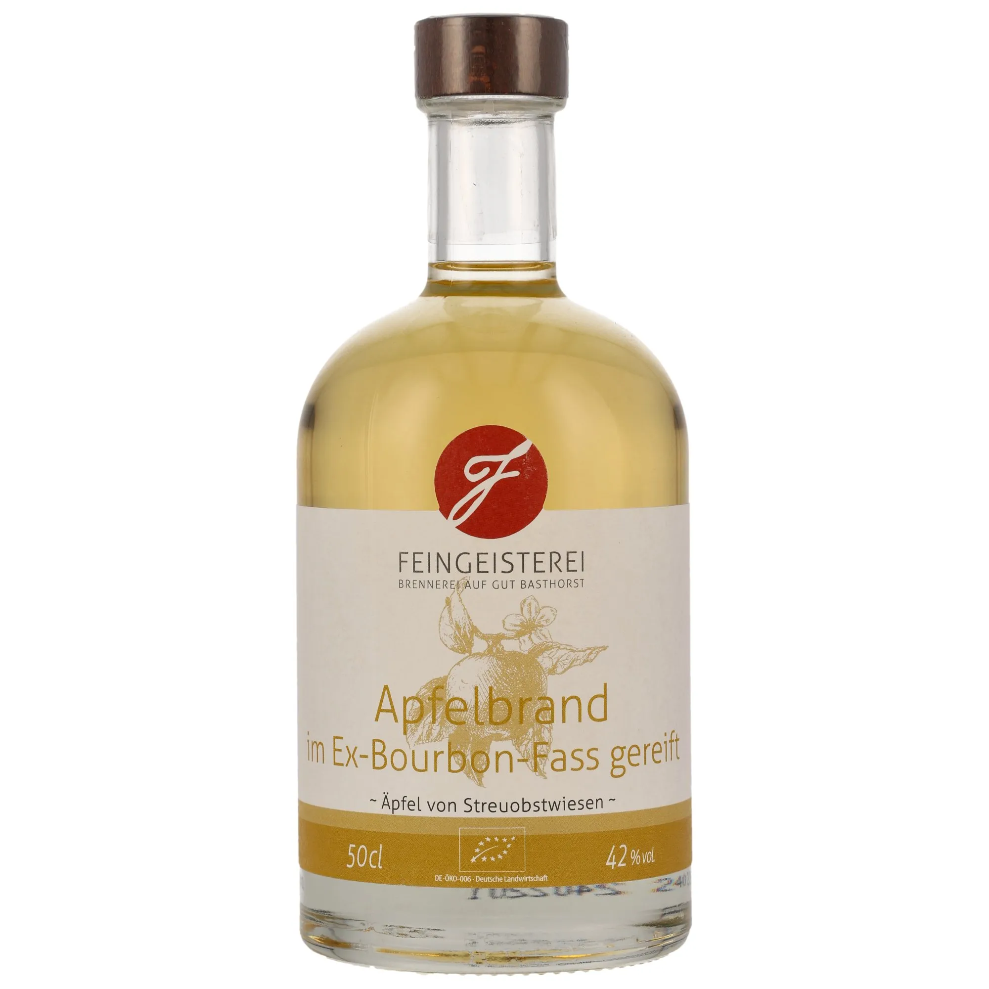 Apfelbrand Streuobst Apfel Ex-Bourbon-Fass gereift - Feingeisterei - Neue Ausstattung