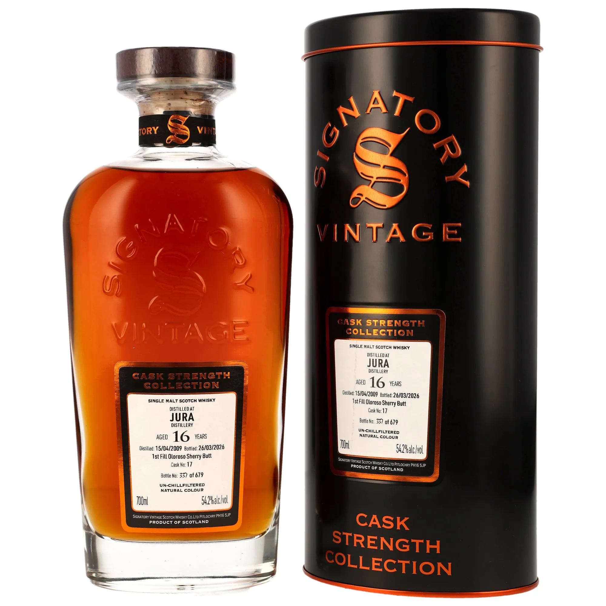 Jura 2009/2026 - 16 Jahre - 1st Fill Oloroso Sherry Butt #17 - Sig CS