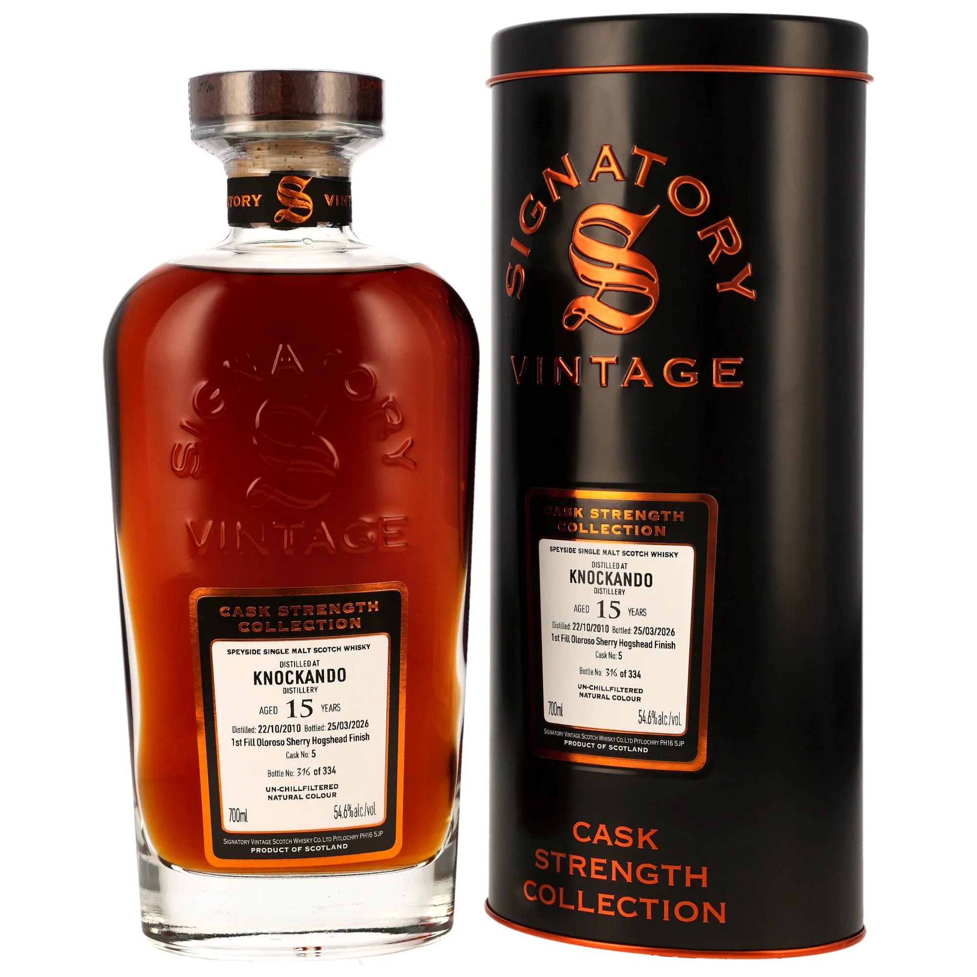 Knockando 2010/2026 - 15 Year Old - 1st Fill Oloroso Sherry Cask Finish #5 - Sig CS