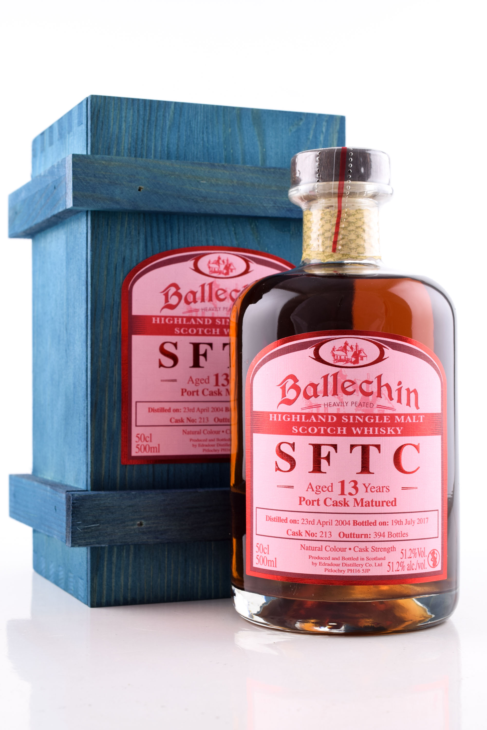 Ballechin 13 Year Old 2004/2017 SFTC Port Cask Matured # 213 51.2% vol. 0.5l