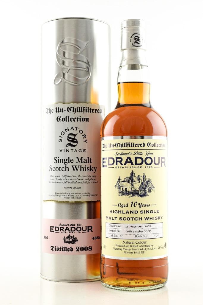 Edradour 10 Year Old 2008/2018 Single Cask # 20 Signatory 46% vol. 0,7l Edradour 10 Year Old 2008/2018 Single Cask # 20 Signatory 46% vol. 0,7l
