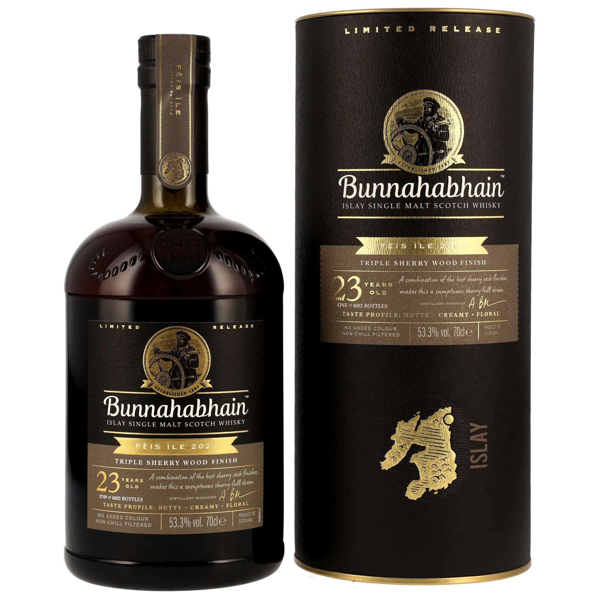 Bunnahabhain 23 Jahre Triple Sherry Finish - Feis Ile 2024