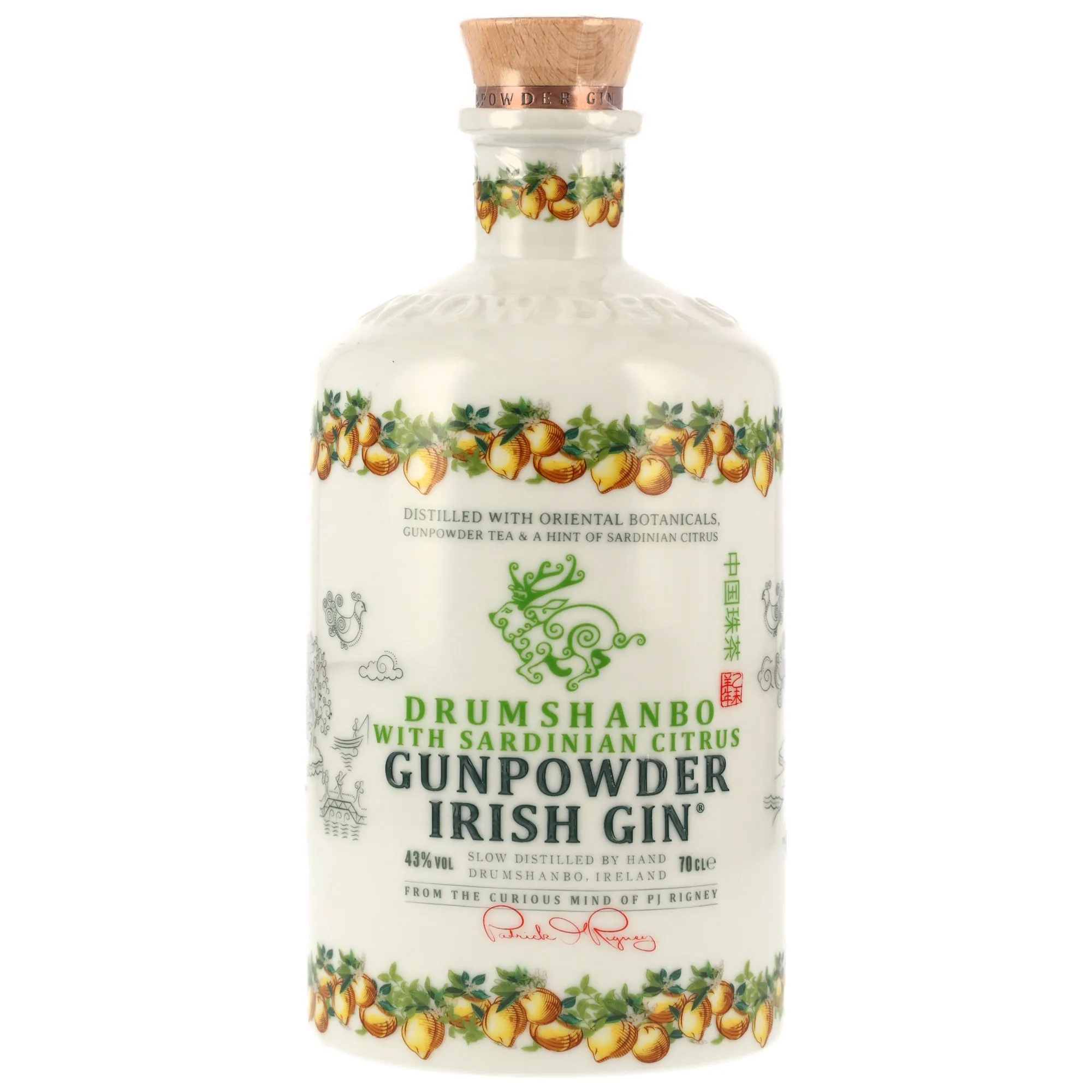 Drumshanbo Gunpowder Gin Sardinian Citrus - in Keramikflasche