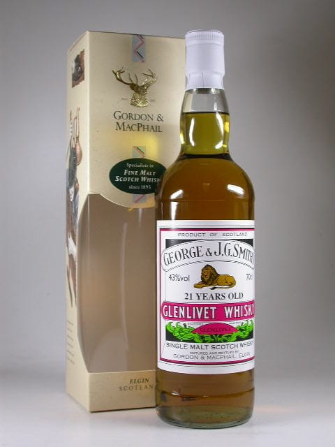 George & J.G. Smith's Glenlivet 21 Jahre Gordon & MacPhail 43%vol. 0,7l