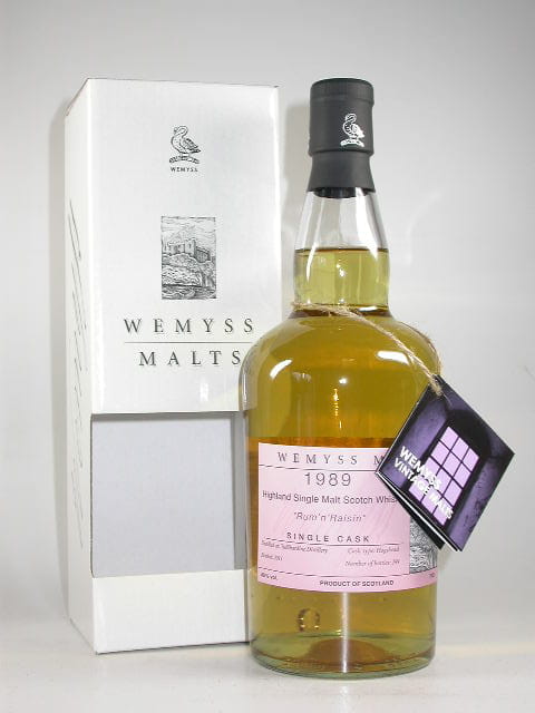 "Rum'n'Raisin" 1989/2011 Tullibardine Single Cask Wemyss Malts 46% vol. 0,7l