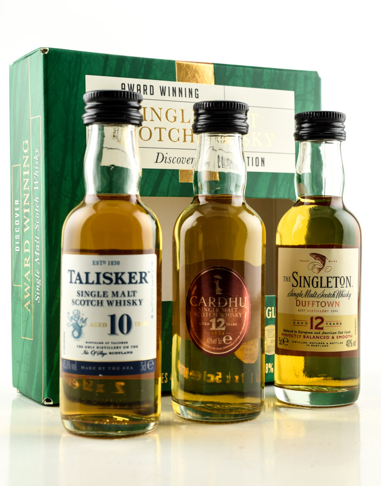 Discovery Collection Talisker/Cardhu/Singleton 40/45,8%vol. 3x 0,05l Discovery Collection Talisker/Cardhu/Singleton 40/45,8%vol. 3x 0,05l