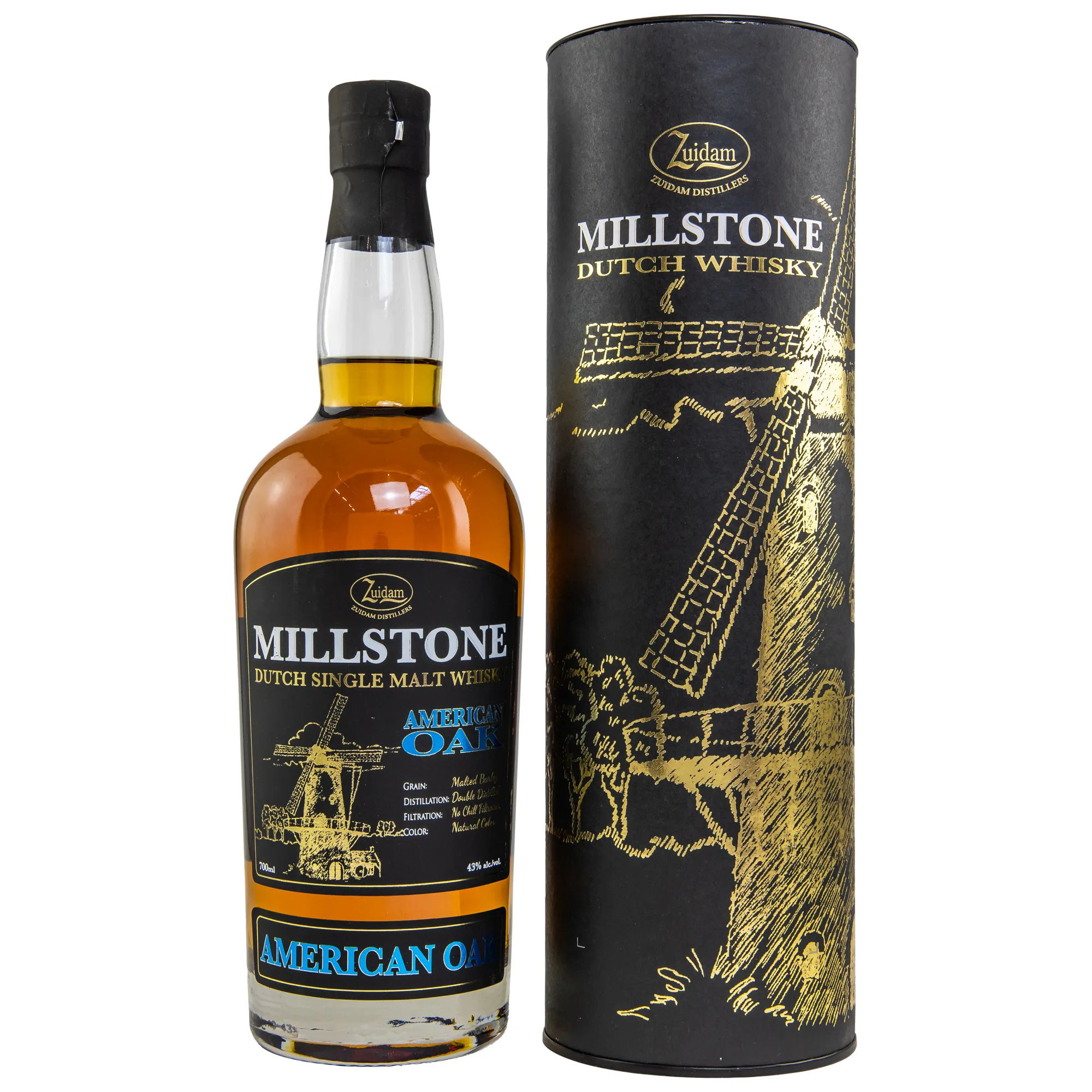 Zuidam Millstone American Oak, American Oak Cask, 43%