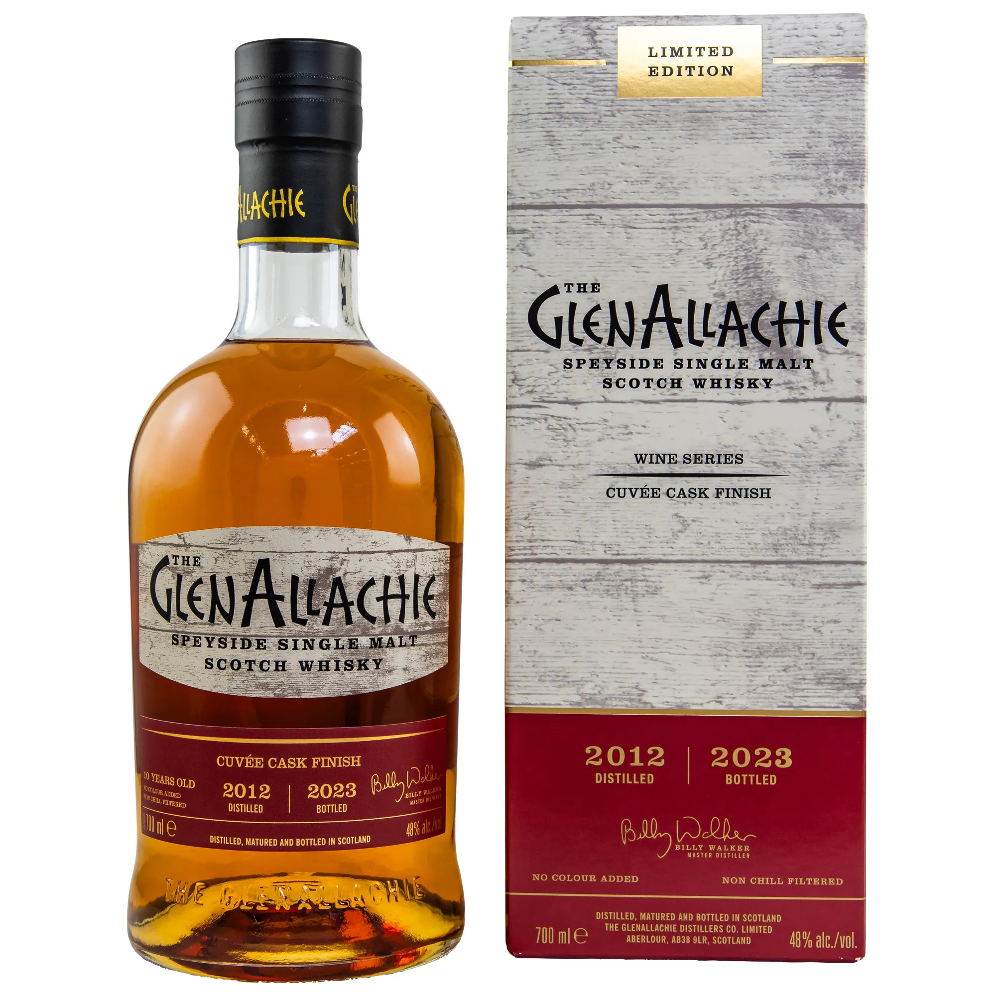 GlenAllachie Wine Cuvee Barrique Finish 10 Year Old, Bourbon & Wine Cask, 2023, 48%