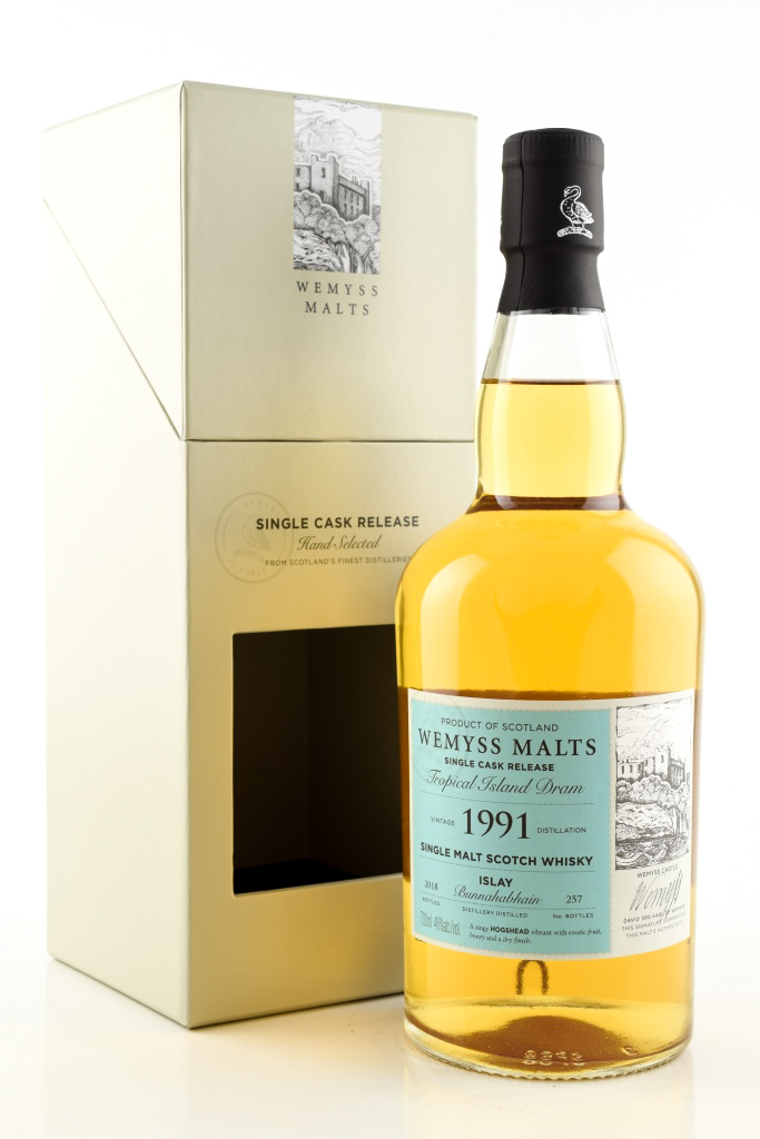 "Tropical Iceland Dream" 1991/2018 Bourbon Hogshead Bunnahabhain Wemyss Malts 46% vol. 0,7l