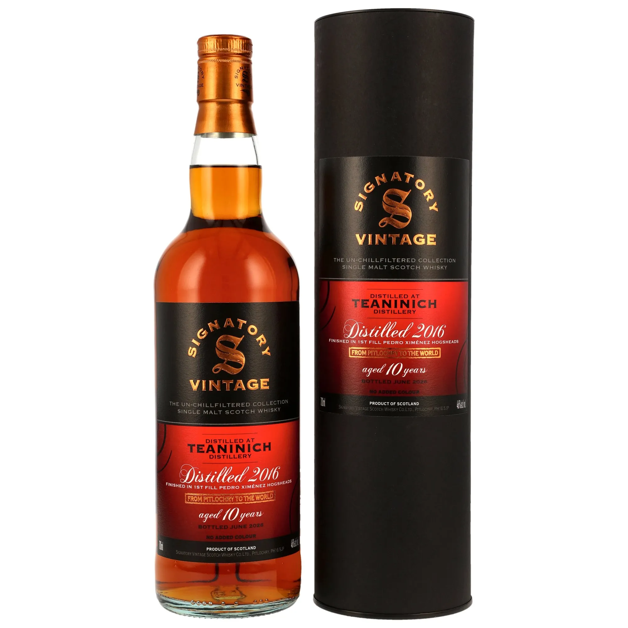 Teaninich 2016/2026 - 10 Jahre - 1st Fill PX Sherry Casks Finish - Sig un-chill