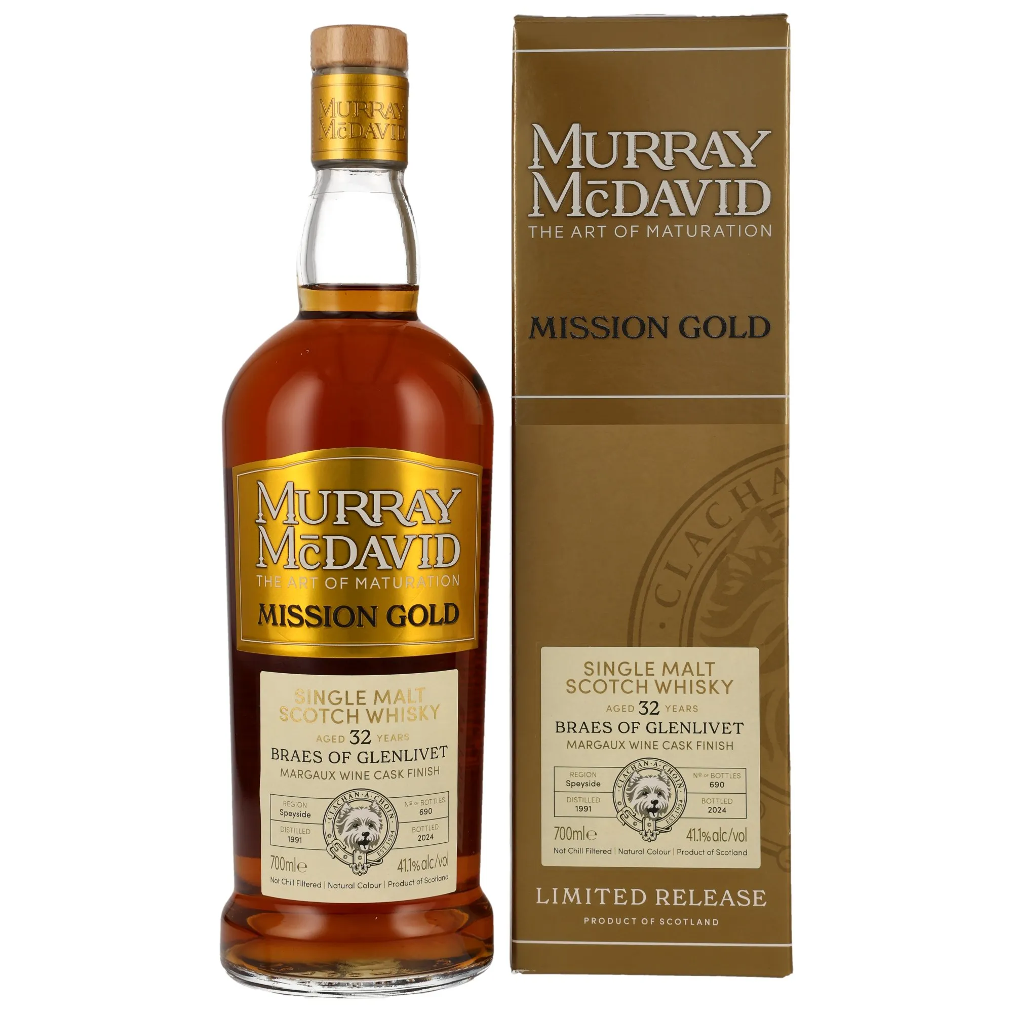 Braes of Glenlivet 1991/2024 - 32 Year Old - Margaux Wine Cask - Murray McDavid