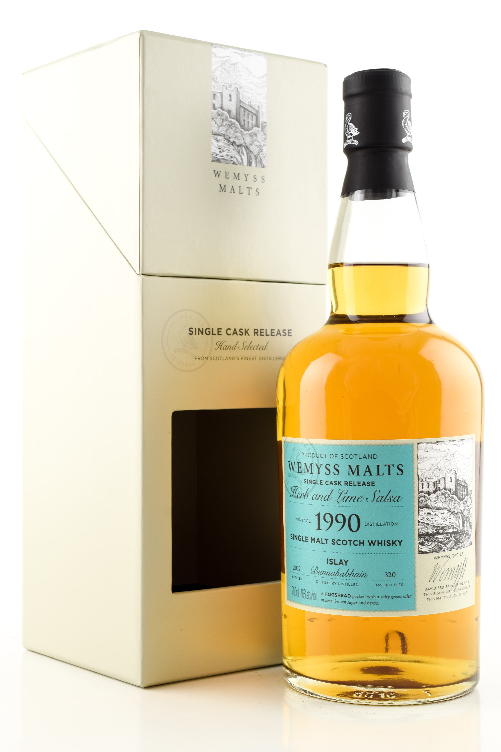"Herb and Lime Salsa" 1990/2017 Bourbon Hogshead Bunnahabhain Wemyss Malts 46% vol. 0,7l