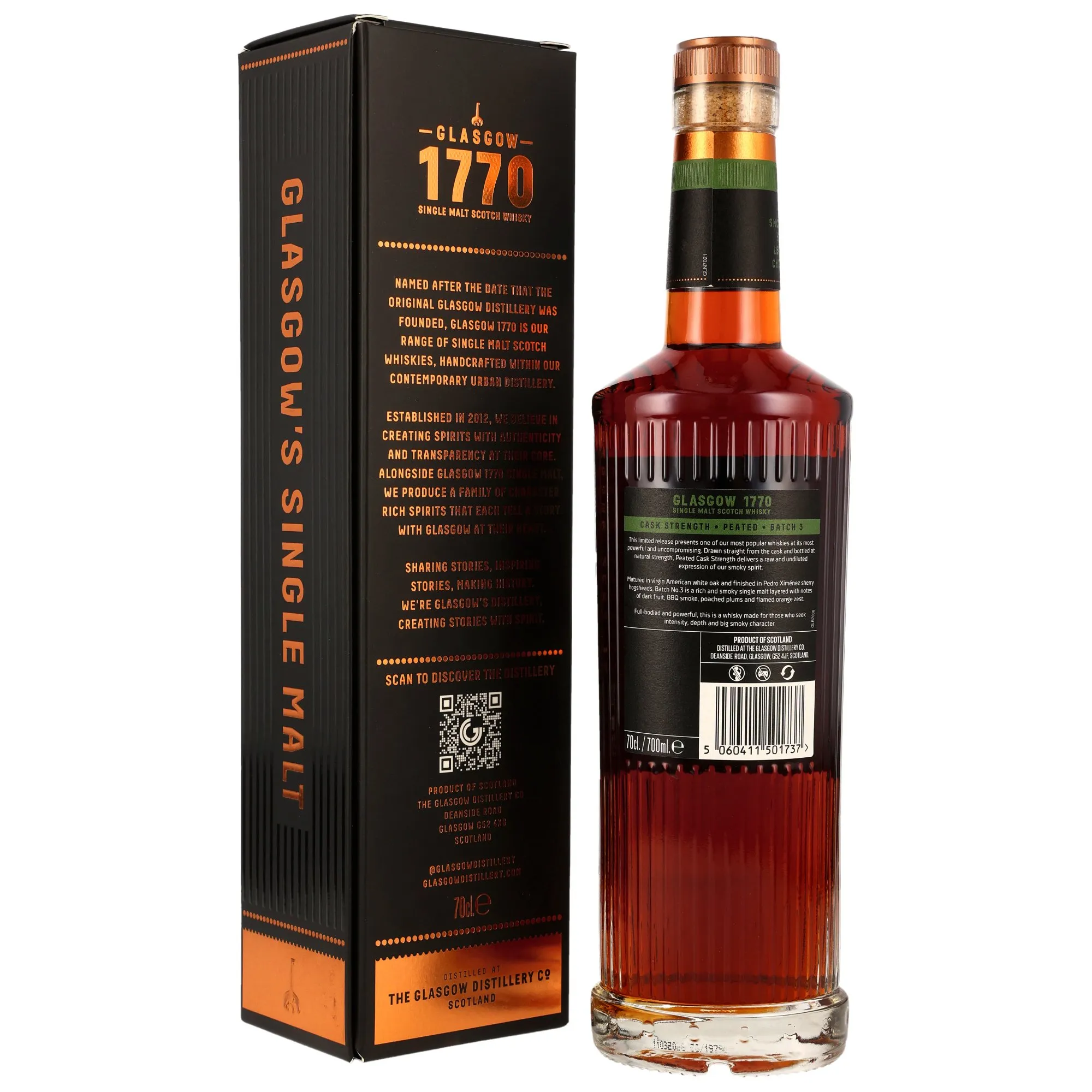 Glasgow 1770 - Peated Cask Strength Batch 3