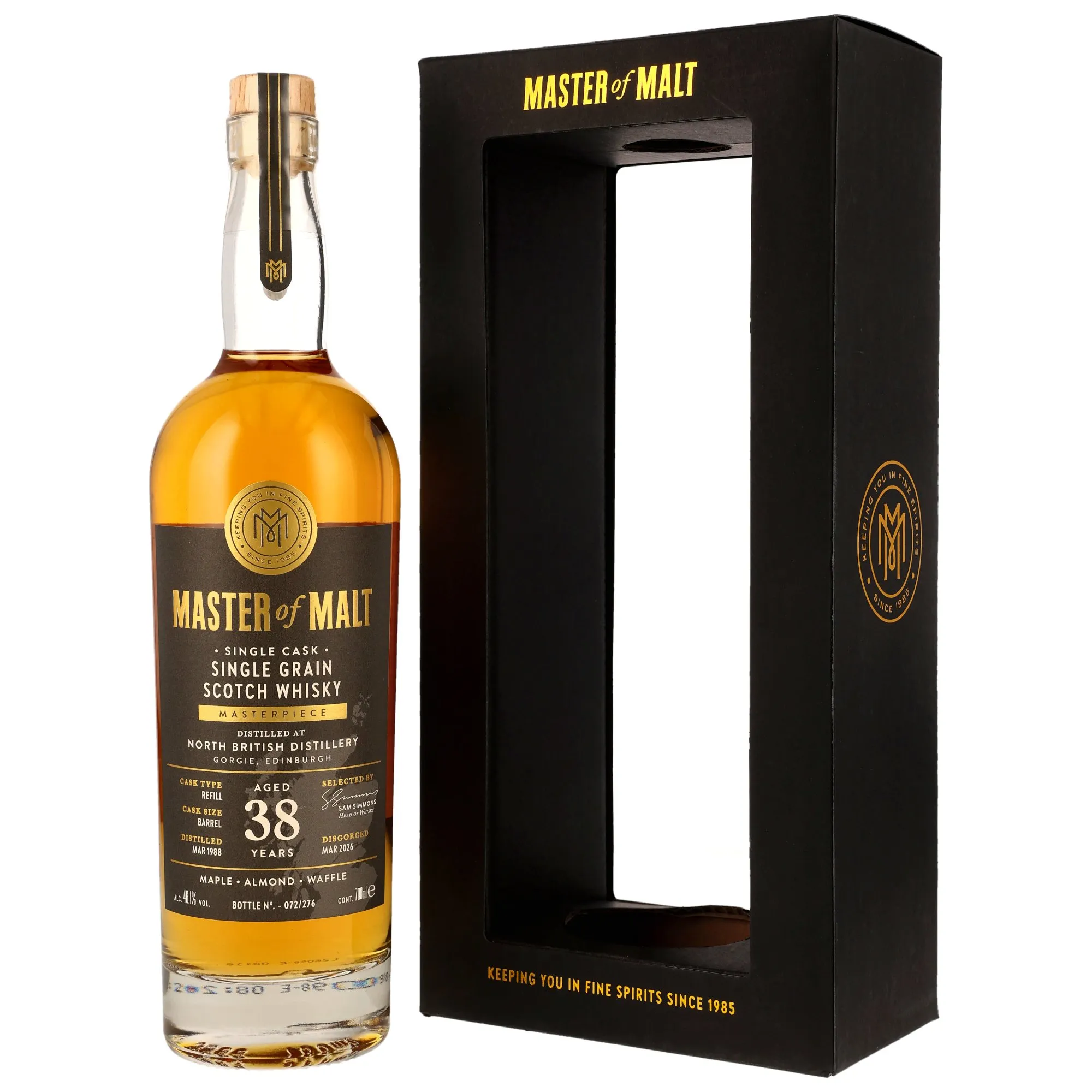 North British 1988/2026 - 38 Jahre - Refill Hogshead - Master of Malt