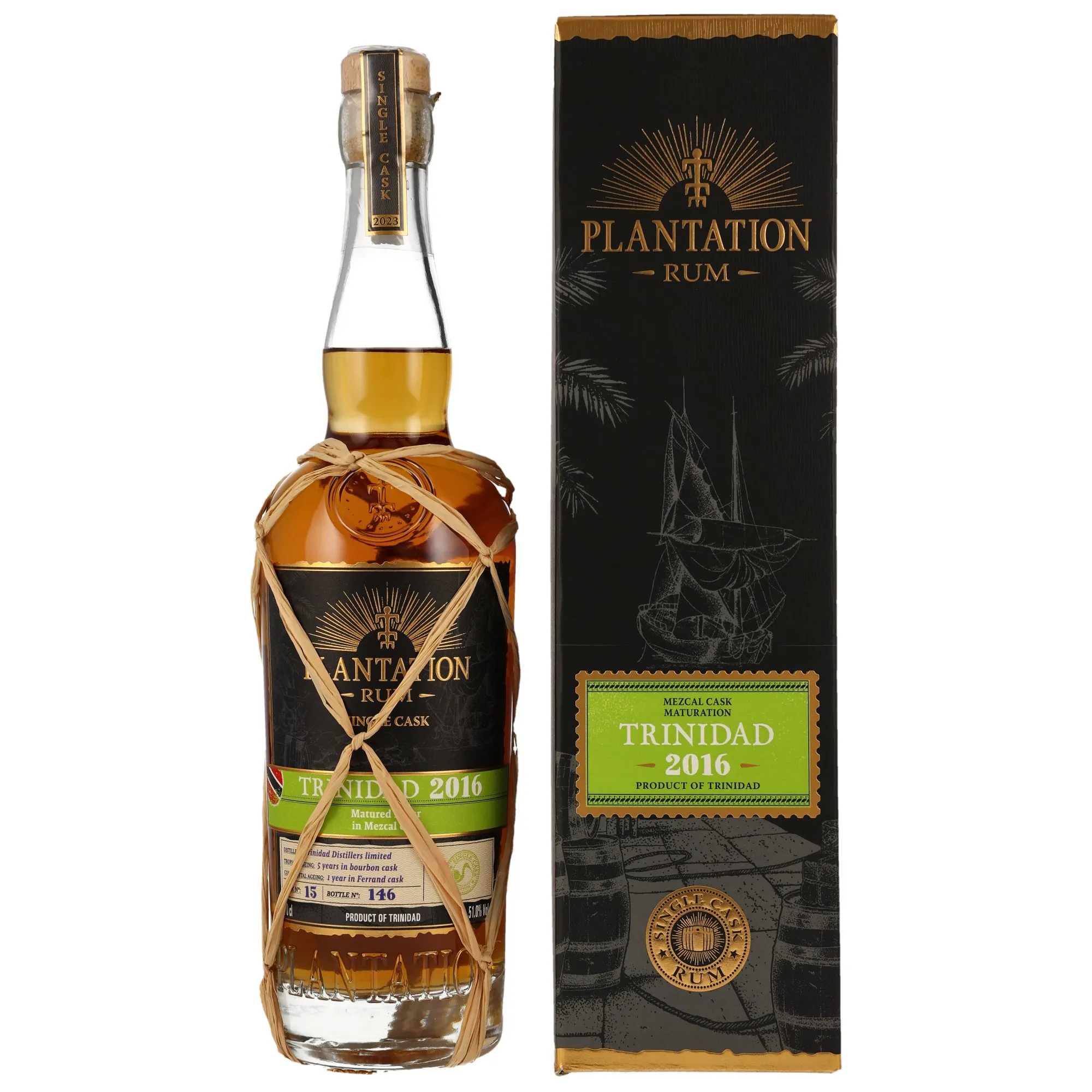 Plantation Rum Trinidad 2016/2023 - Single Cask Edition 2023 Mezcal Finish