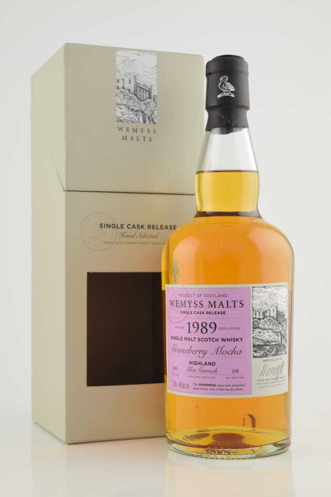 "Gooseberry Mocha" 1989/2015 Single Hogshead Glen Garioch Wemyss Malts 46% vol. 0,7l "Gooseberry Mocha" 1989/2015 Single Hogshead Glen Garioch Wemyss Malts 46% vol. 0,7l