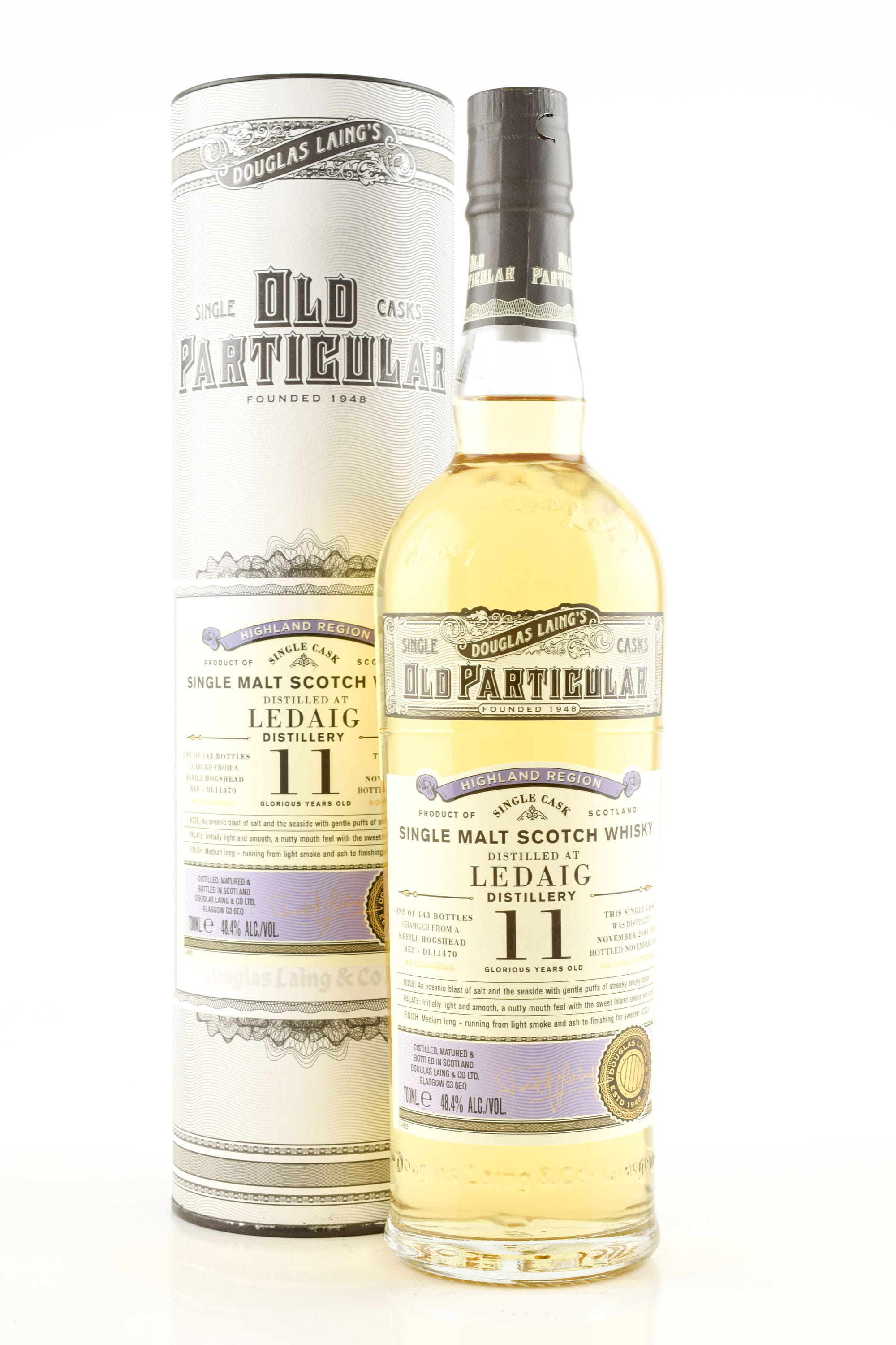 Ledaig 11 Year Old Refill Hogshead 2005/2016 Douglas Laing "Old Particular" 48.4% vol. 0,7l