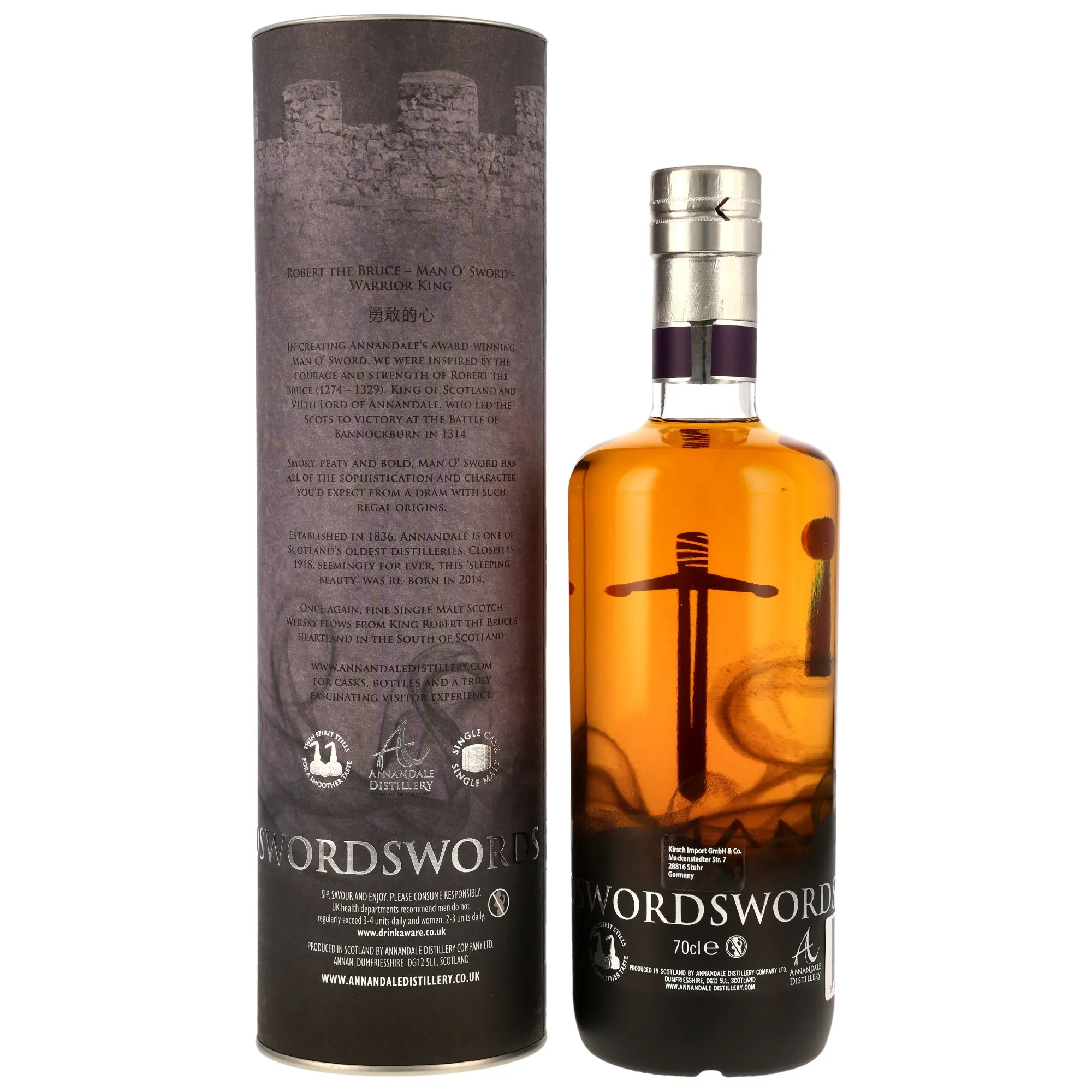 Annandale 10 Year Old Man O' Sword - Fresh Bourbon Cask #626