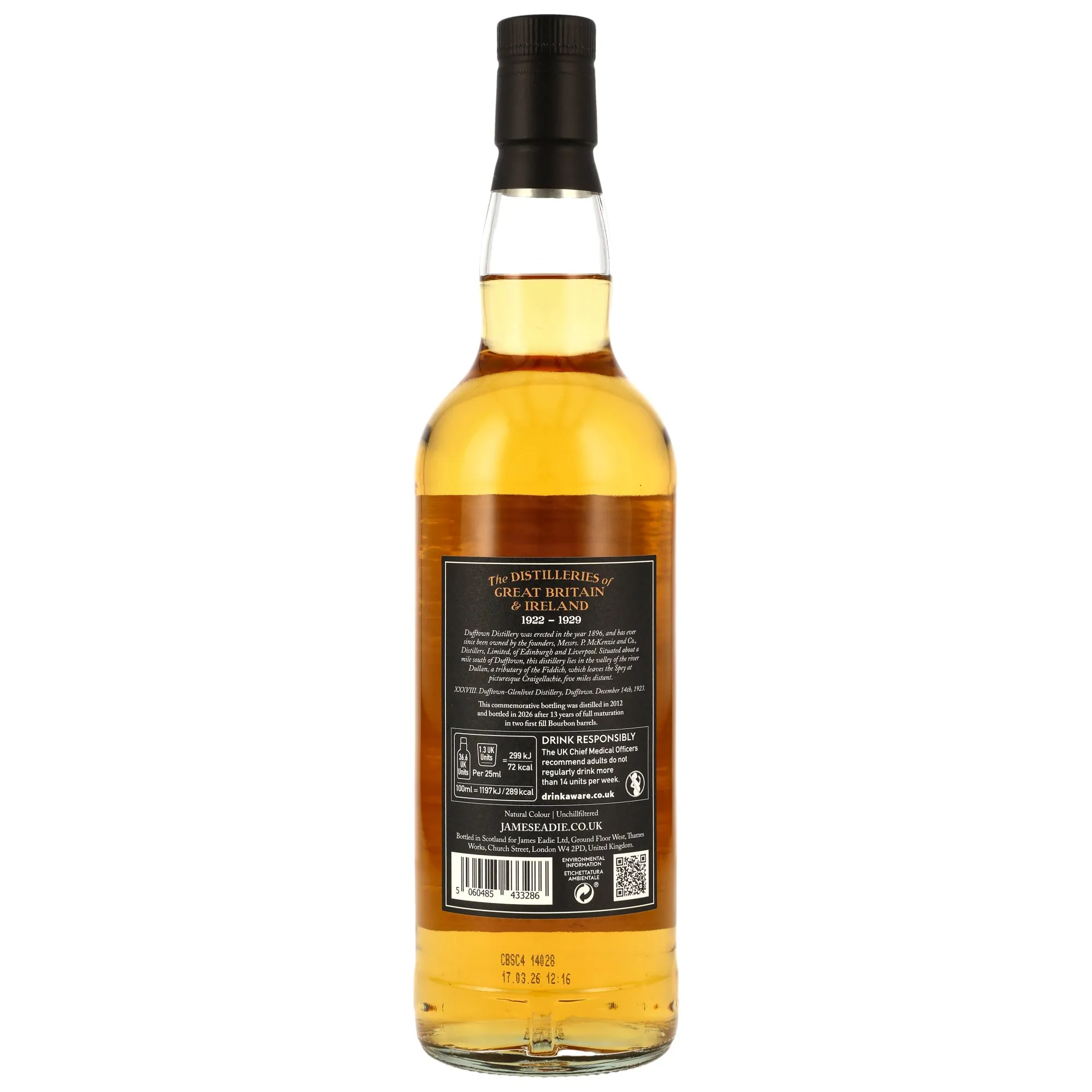 Dufftown 2012/2026 - 13 Jahre - 1st Fill Bourbon Barrels - James Eadie