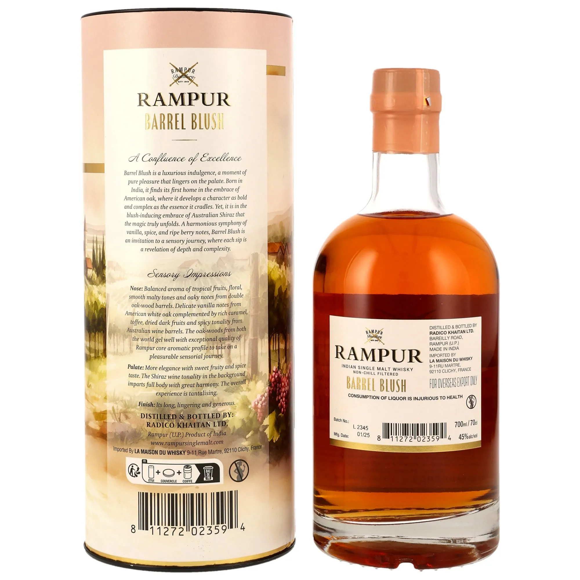 Rampur Barrel Blush - Indian Single Malt