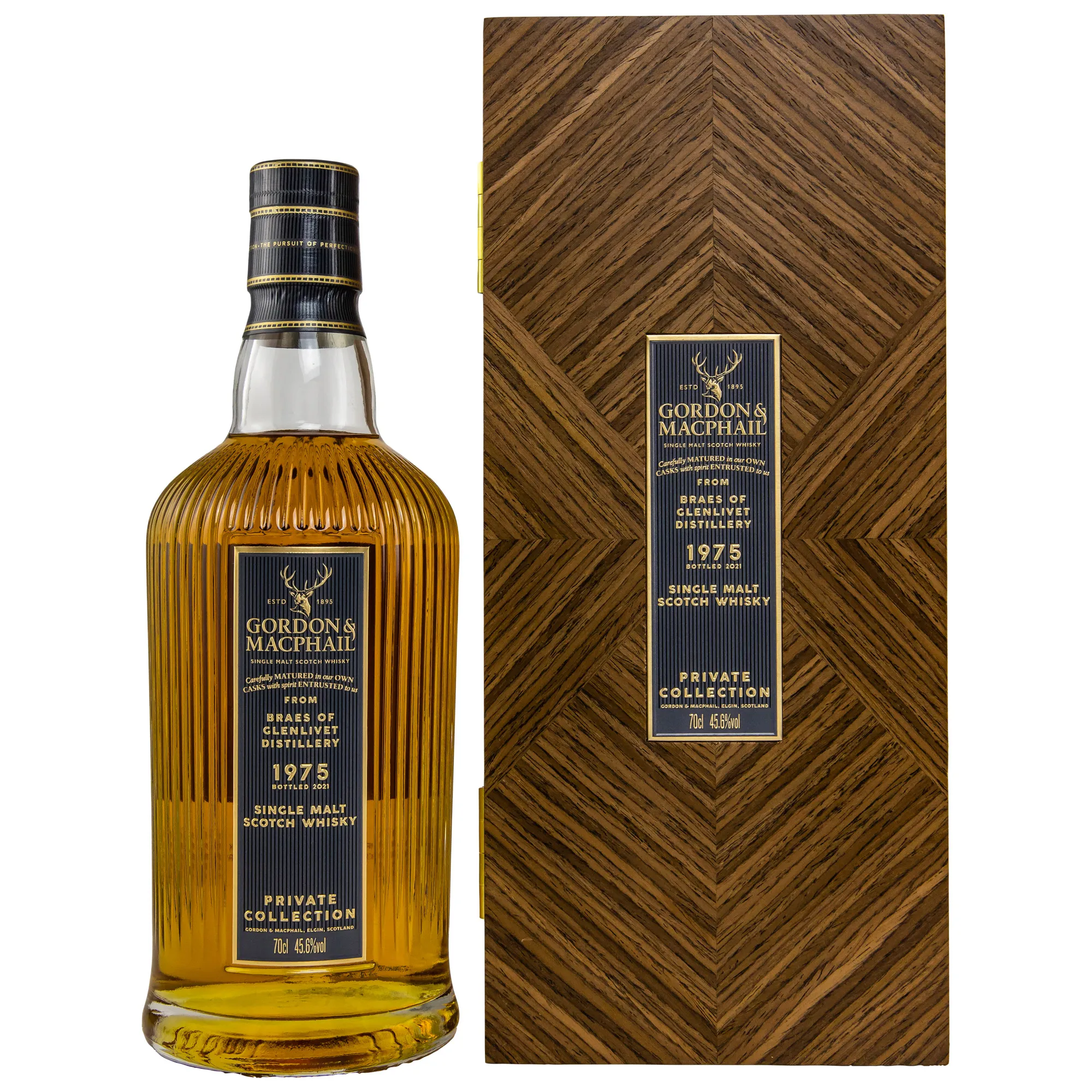 Braes of Glenlivet (Braeval) Private Collection 46 Year Old, Refill Hogshead Cask, Cask #15370, 1975, Gordon & MacPhail, 45.6%