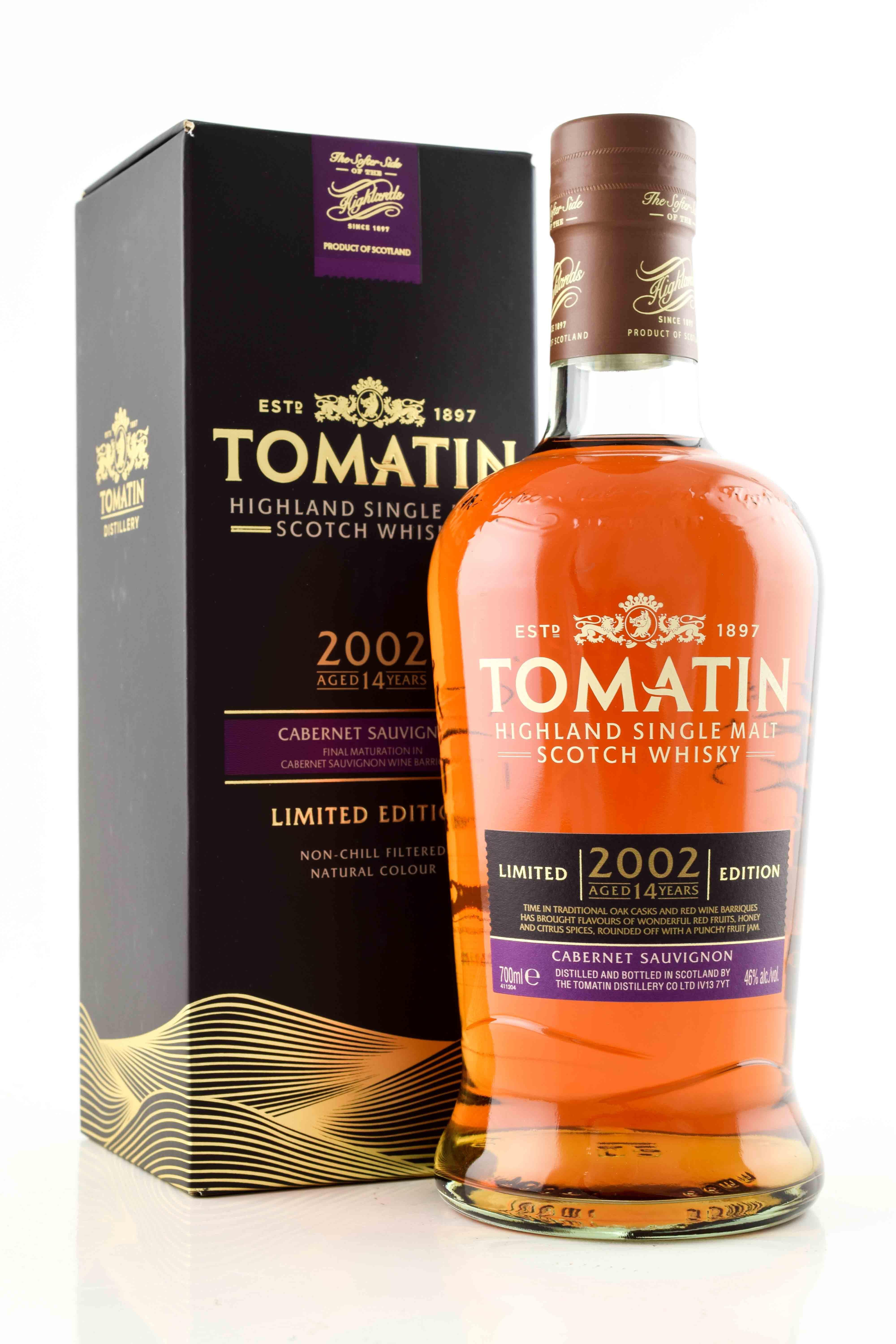 *Tomatin 14 Jahre 2002 Cabernet Sauvignon Finish 46%vol. 0,7l - ohne Geschenkpackung