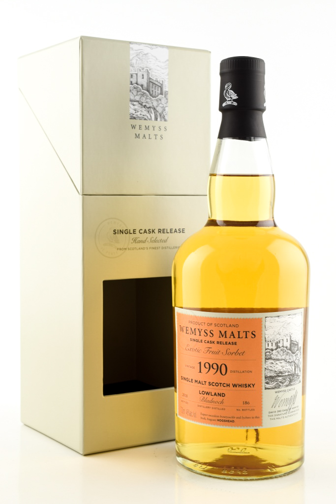 "Exotic Fruit Sorbet" 1990/2018 Single Bourbon Hogshead Bladnoch Wemyss Malts 46%vol. 0,7l