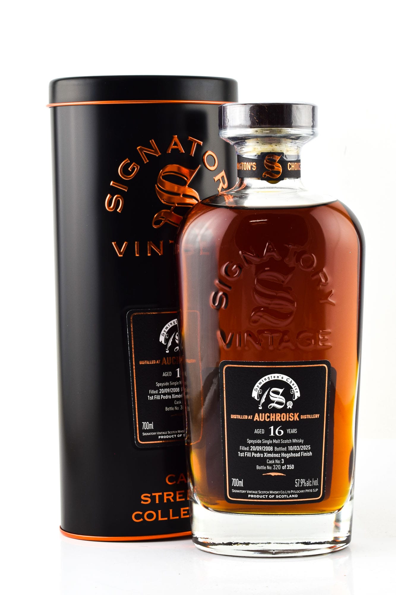 Auchroisk 16 Jahre 1st-fill Pedro Ximénez Sherry Hogshead #3 Finish Signatory Symington’s Choice